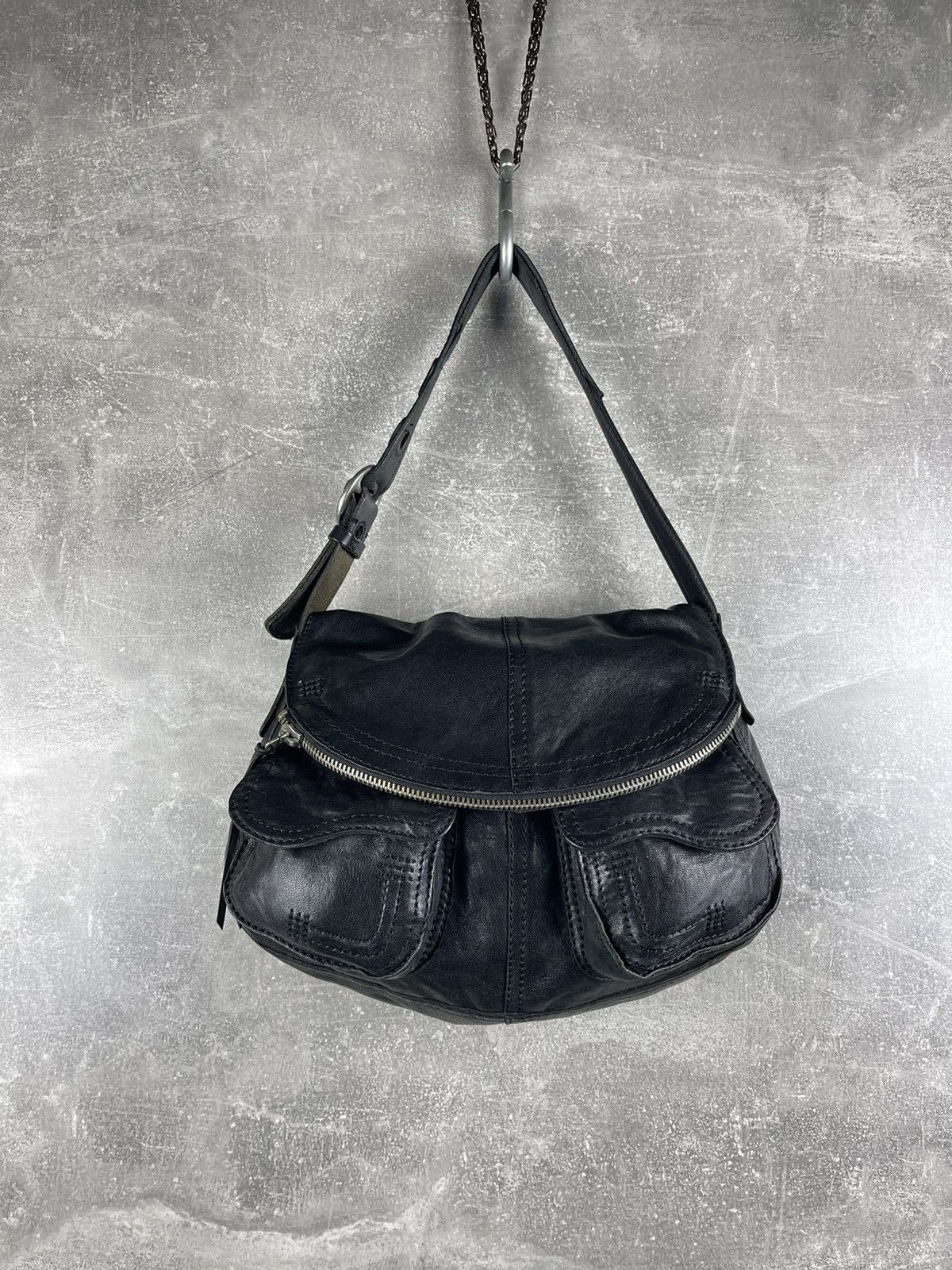 Lucky Brand Lucky Brand Avant Garde Black Lamb Leather Shoulder Boho Bag Size ONE SIZE - 1 Thumbnail