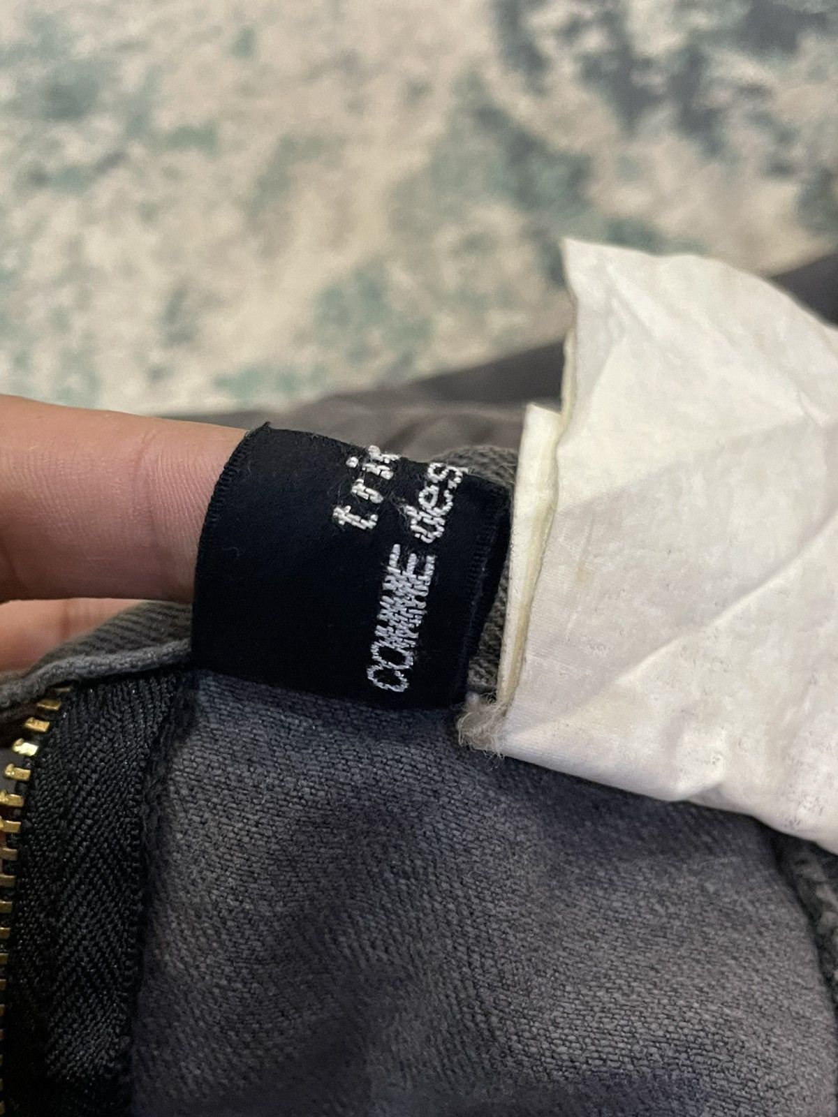Comme des Garcons SS02 Comme des Garcons Black Denim Double Pocket Skirt Size 24" / US 00 / IT 34 - 13 Thumbnail
