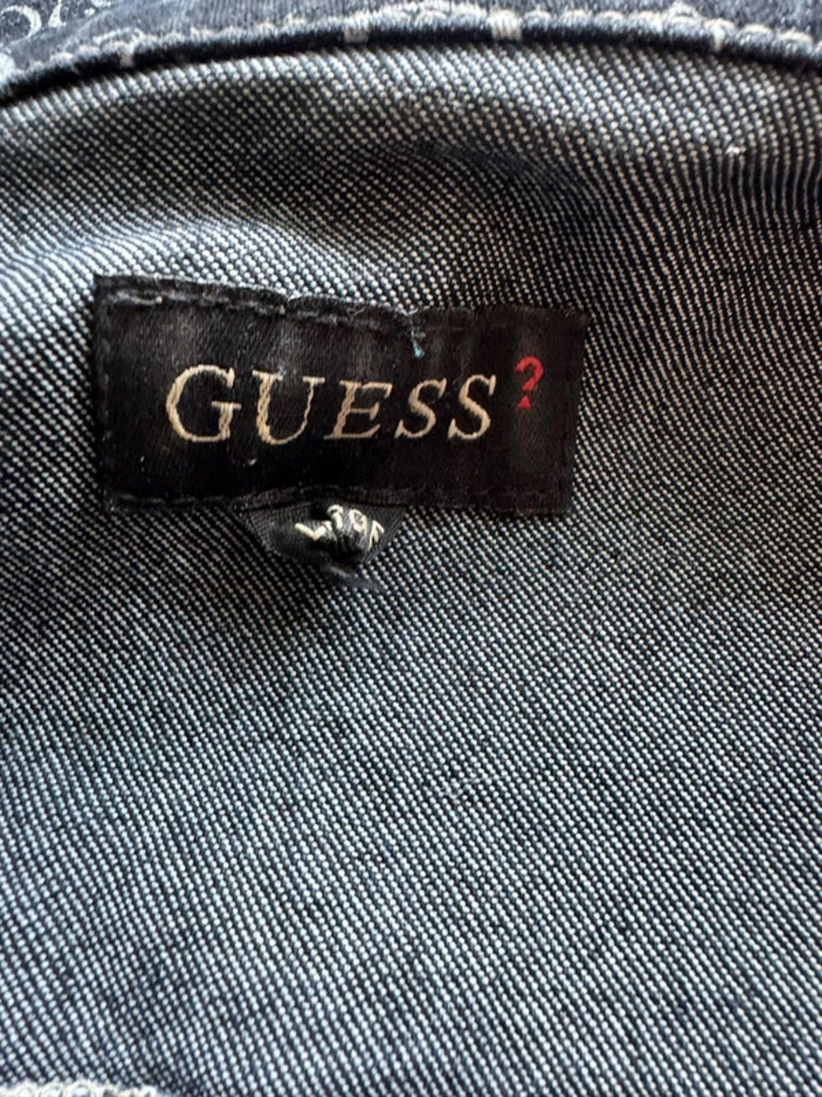 Guess Guess Women’s Logo Denim Jacket Size L Best Fits M UK 12–14 Size M / US 6-8 / IT 42-44 - 4 Thumbnail