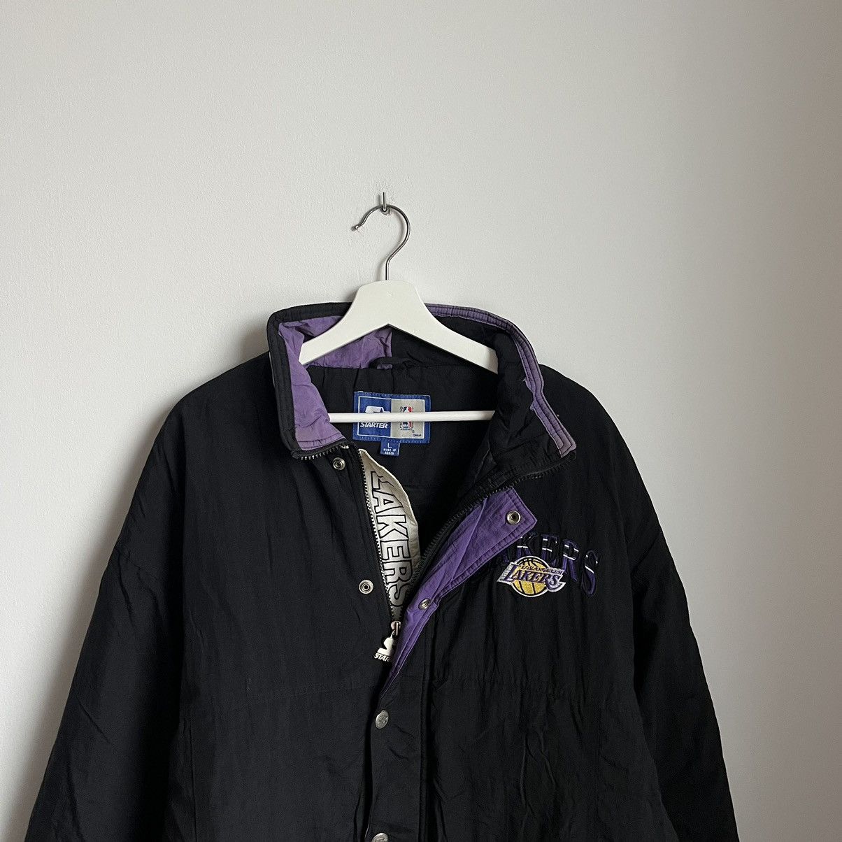 NBA Rare!Vintage Starter Lakers NBA Bomber Jacket Size US L / EU 52-54 / 3 - 4 Thumbnail