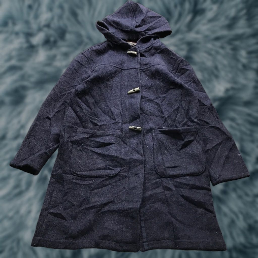 Vintage VINTAGE Woolrich Duffle Coat Jacket Hoodie Women S Long Sleeve Toggle Pockets Blue Size S / US 4 / IT 40 - 1 Thumbnail