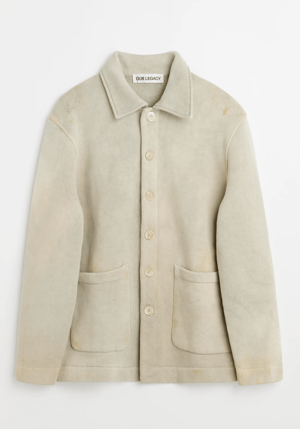 Our Legacy Our Legacy Shelter Cardigan 'Attic Wash Fleece' Size 48 Size US M / EU 48-50 / 2 - 1 Thumbnail