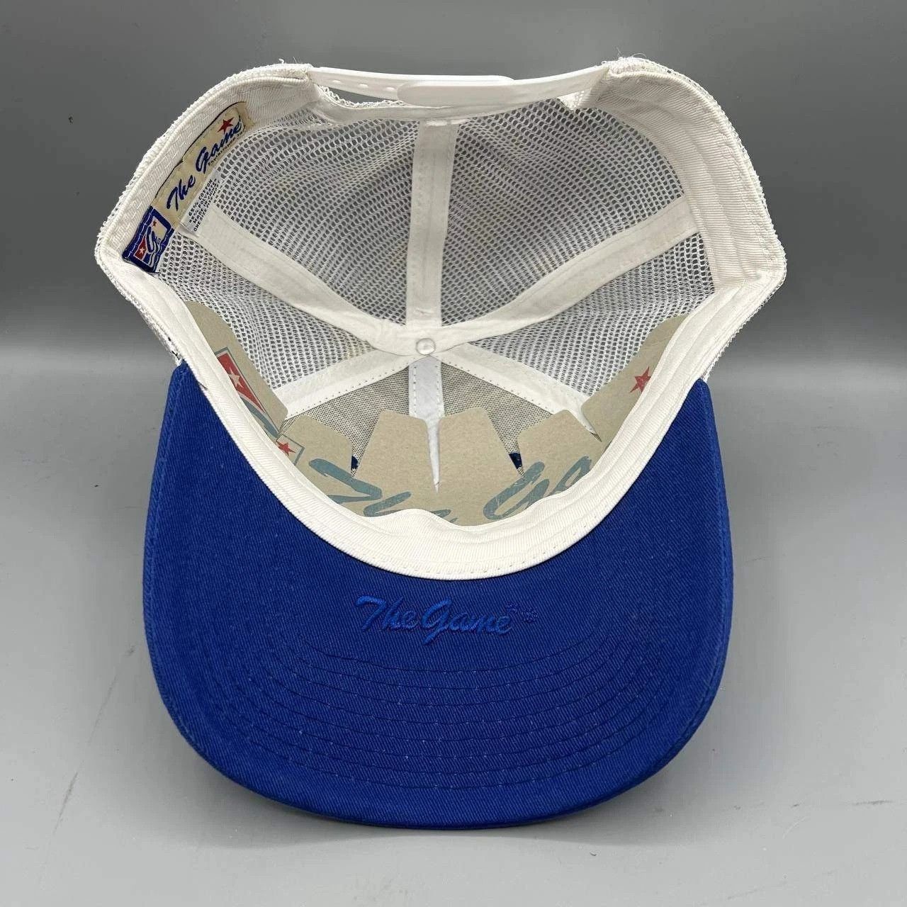 The Game Kansas Jayhawks NCAA Trucker Hat Men Blue White Snap Back Size ONE SIZE - 2 Thumbnail