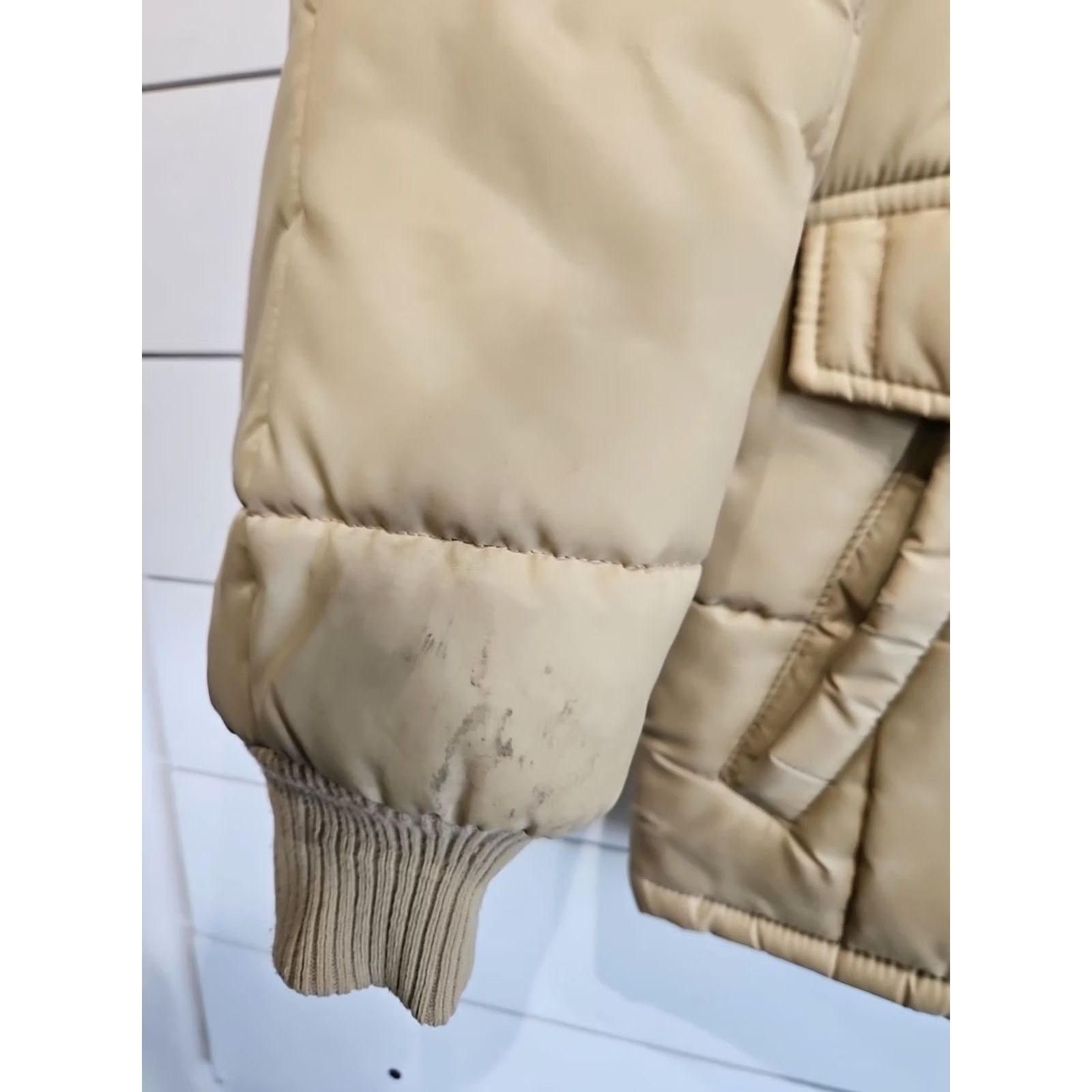 Ford Vtg Ford Bronco F-150 Western Rancher Puffer Jacket Mens XL Beige Nylon Zip Coat Vintage Size US XL / EU 56 / 4 - 5 Thumbnail