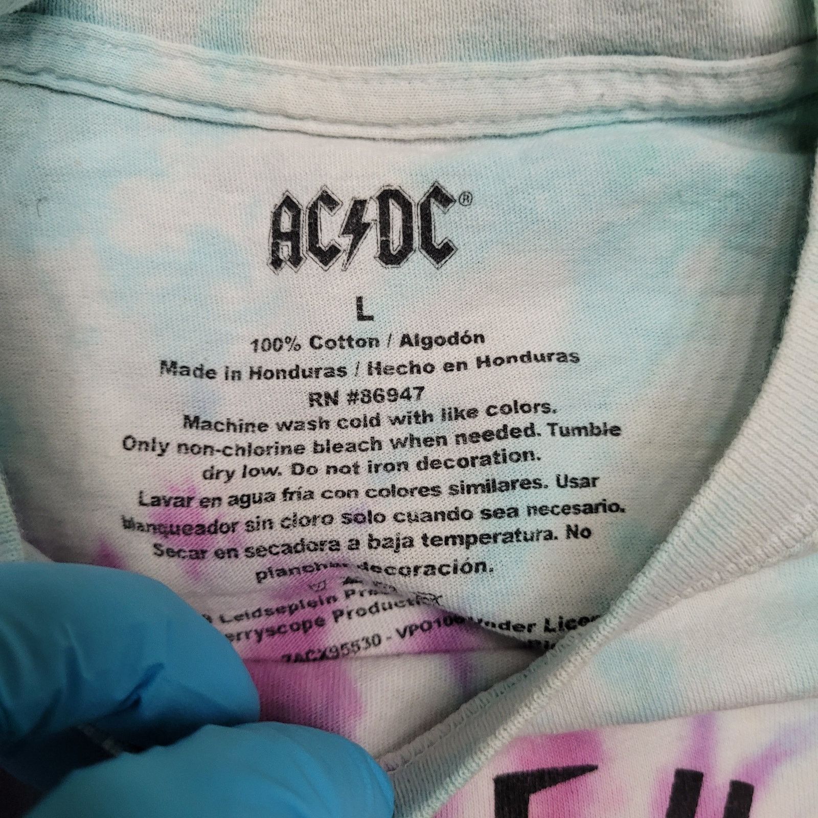 Other AC/DC High Voltage Pastel Tie-Dye Super Cropped Tee Womens L Size L / US 10 / IT 46 - 8 Thumbnail