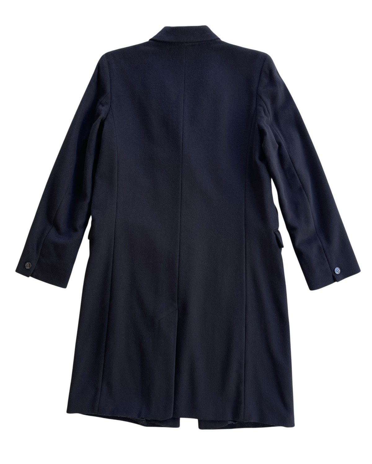 agnes b. Agnes B. Wool Dark Blue Longcoat Size S / US 4 / IT 40 - 2 Thumbnail