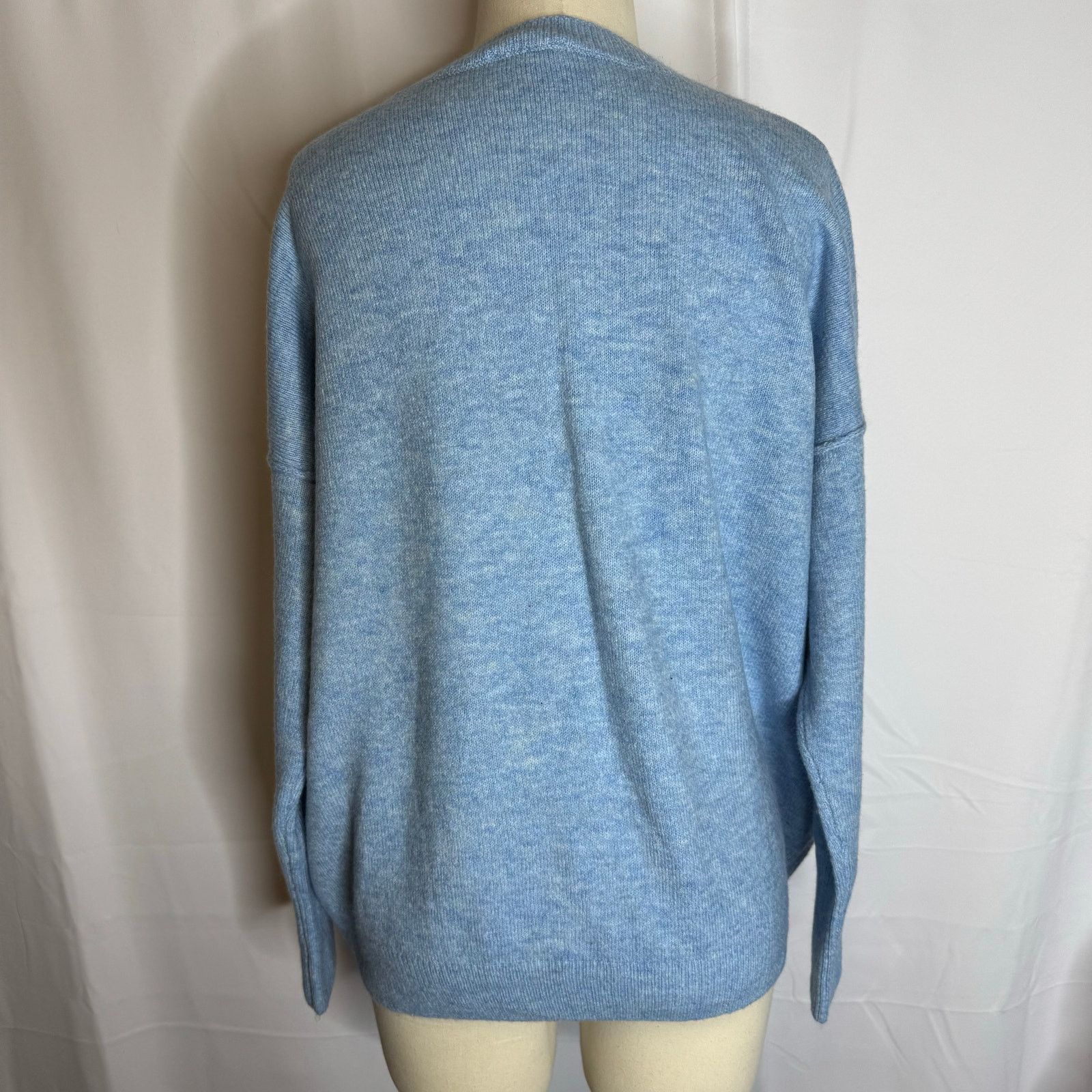Vince Camuto Vince Camuto Blue Crewneck M Oversized Sweater Preppy Cozy Size M / US 6-8 / IT 42-44 - 3 Thumbnail
