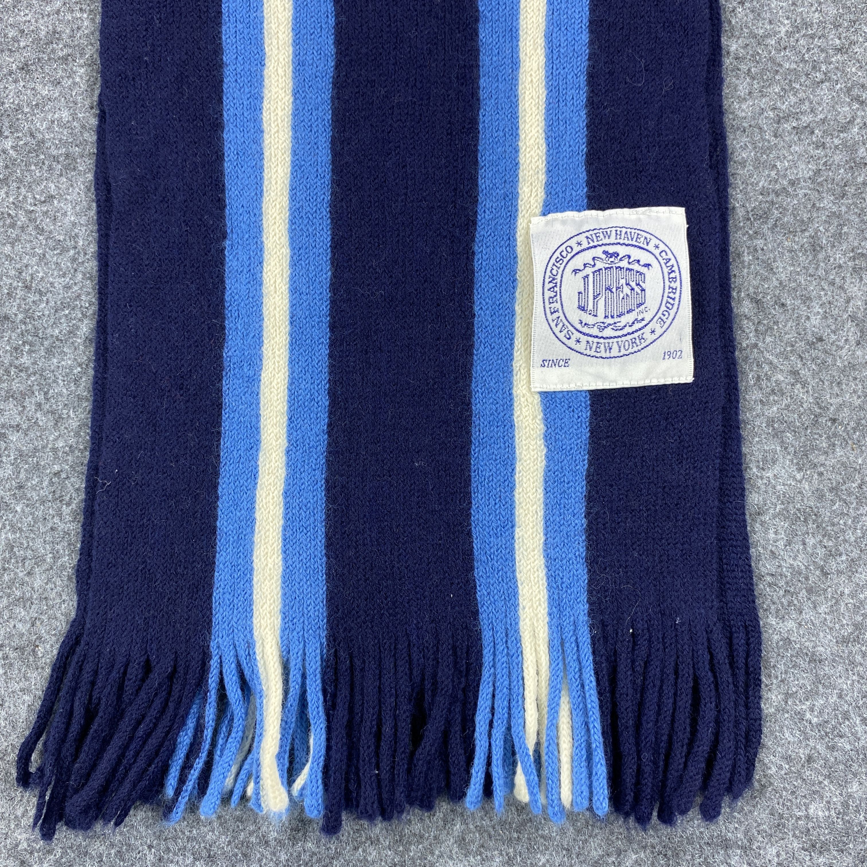 J. Press × Vintage GF10677 J. Press Scarf Neck Wear Muffler Nova Check Size ONE SIZE - 3 Thumbnail