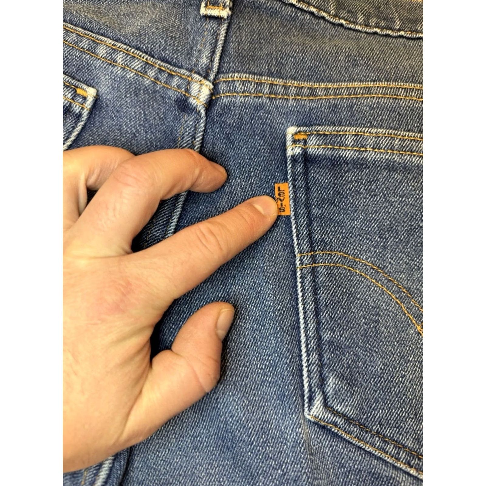 Levi's Levi’s 530 Orange Tab Pleated Jeans Blue Denim 34x26 Vintage 90s Mens Jeans Straight Regular Blue Den im 90s Size US 34 / EU 50 - 8 Thumbnail