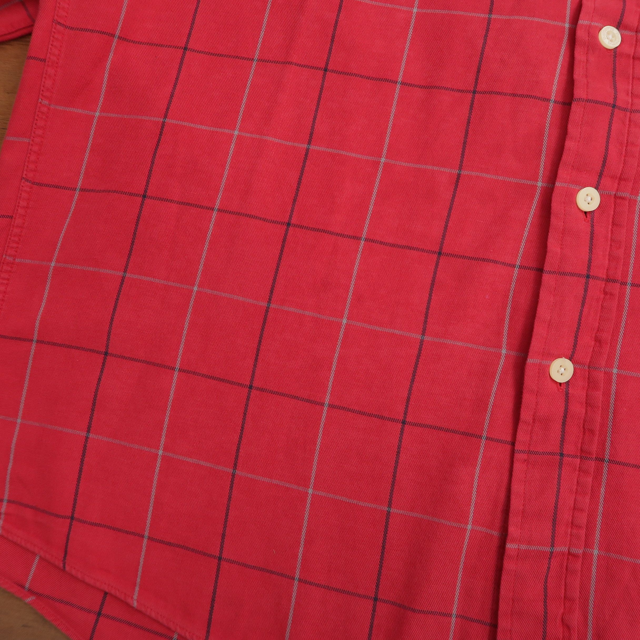 Burberry Vintage 90s Burberry Nova Check Old Red Shirt Size US L / EU 52-54 / 3 - 17 Thumbnail