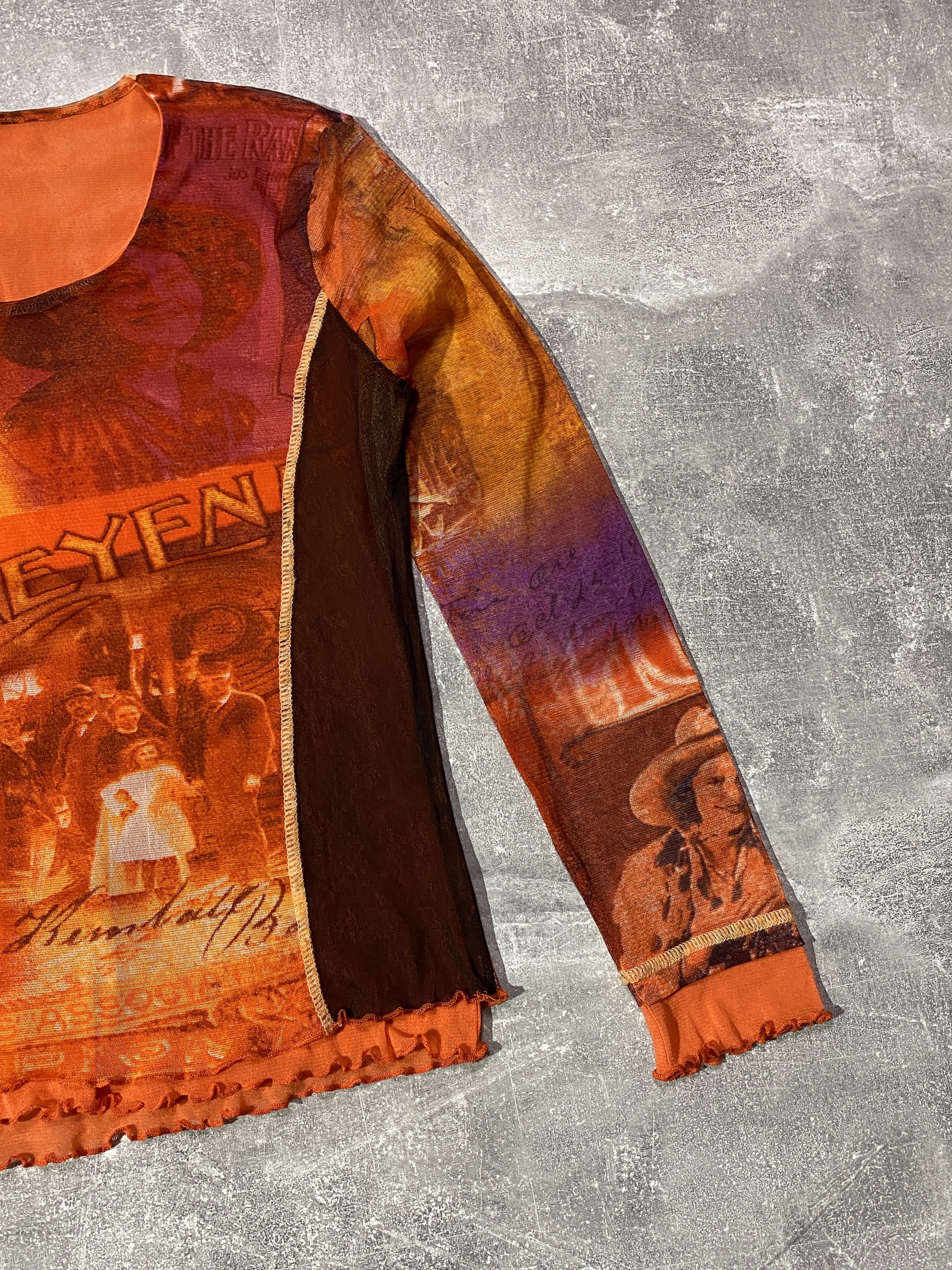 Vintage Vintage 90s Mesh Printed Western Oklahoma Opium Tee Size M / US 6-8 / IT 42-44 - 5 Thumbnail