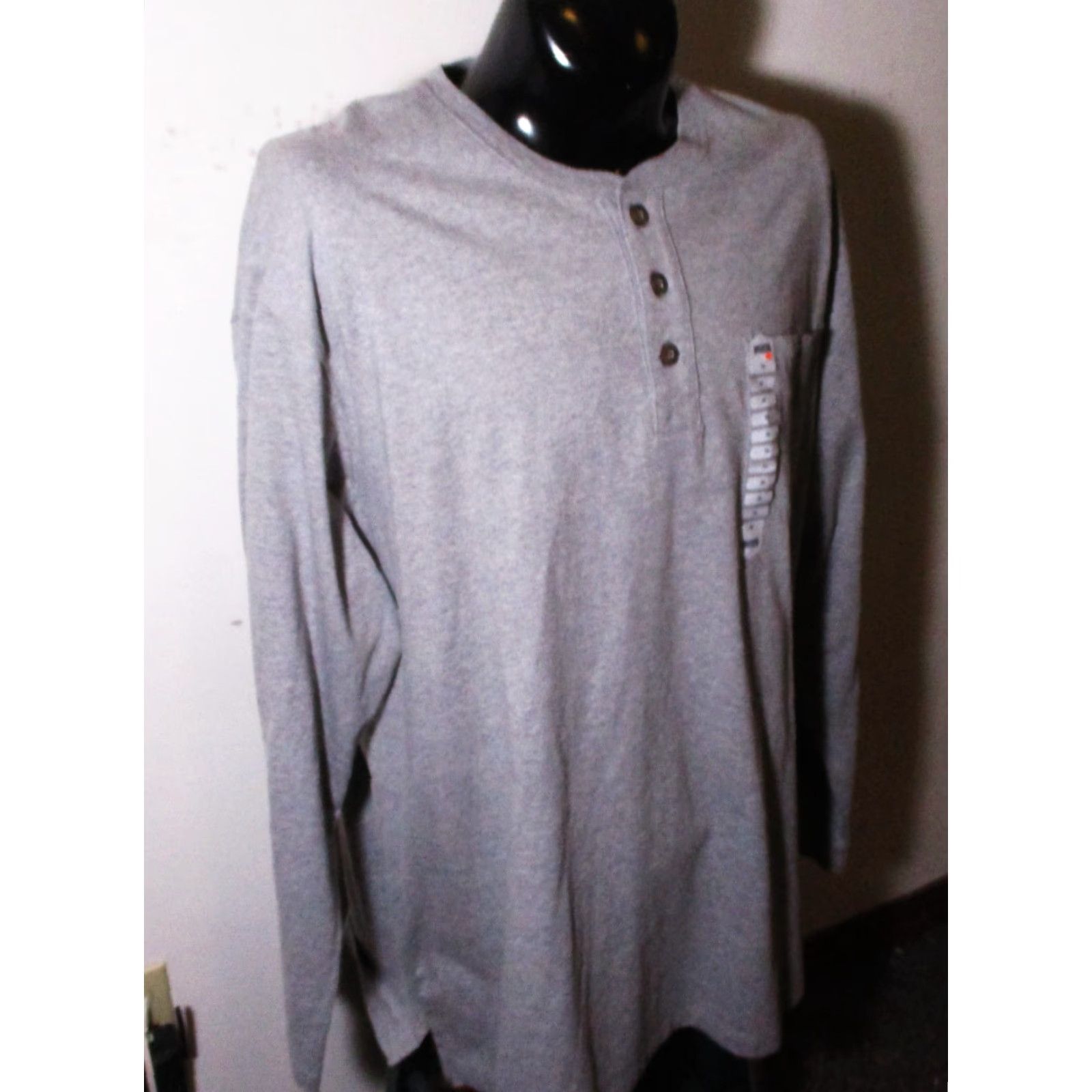 Vintage DULUTH Trading Gray Long Sleeve Longtail T Henley Shirt Men's 2XL NWT Size US XXL / EU 58 / 5 - 3 Thumbnail