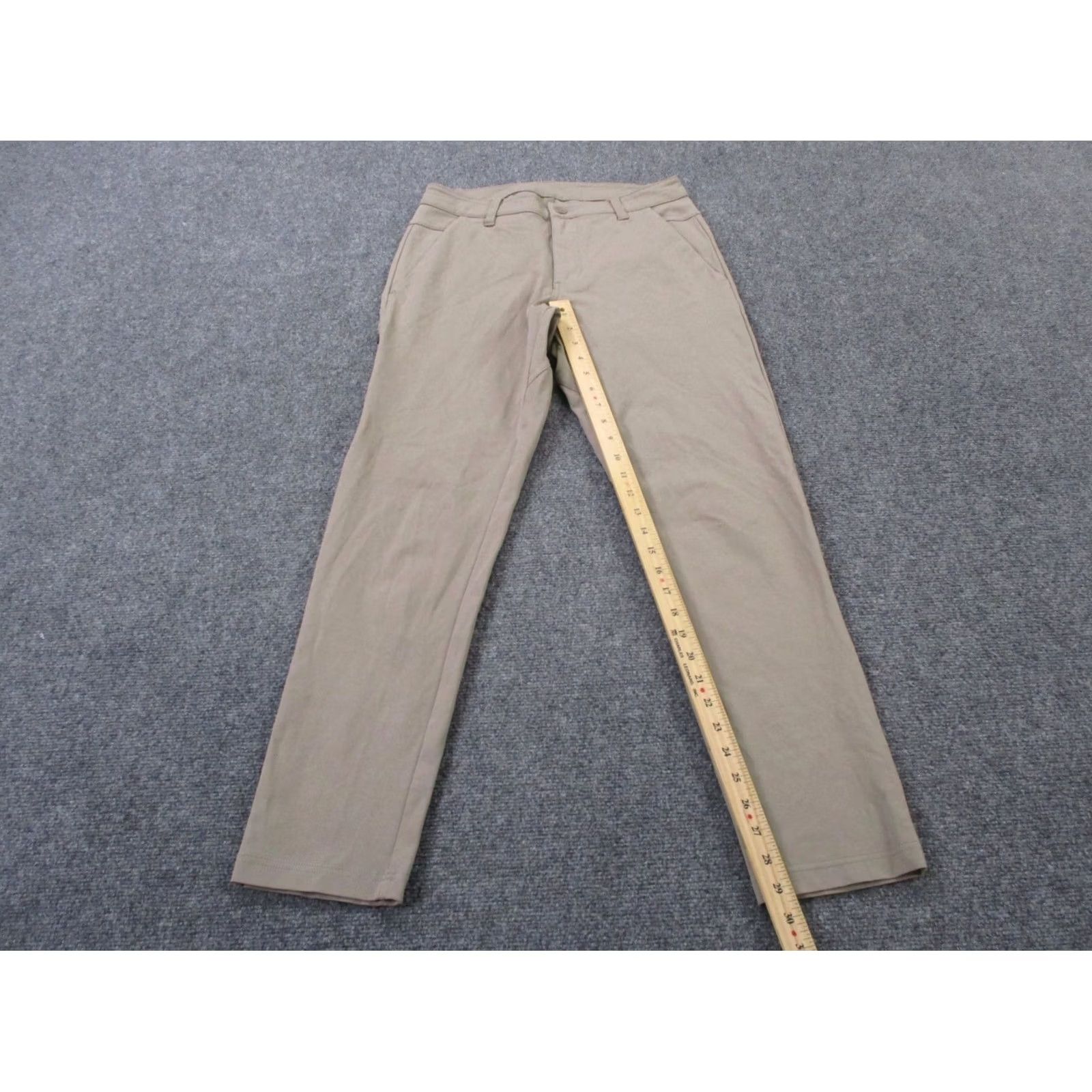 Vintage BYLT Pants Mens 31 Beige Chino Everyday Pant 2.0 Slim Straight Stretch Taupe Beige Size US 31 - 3 Thumbnail