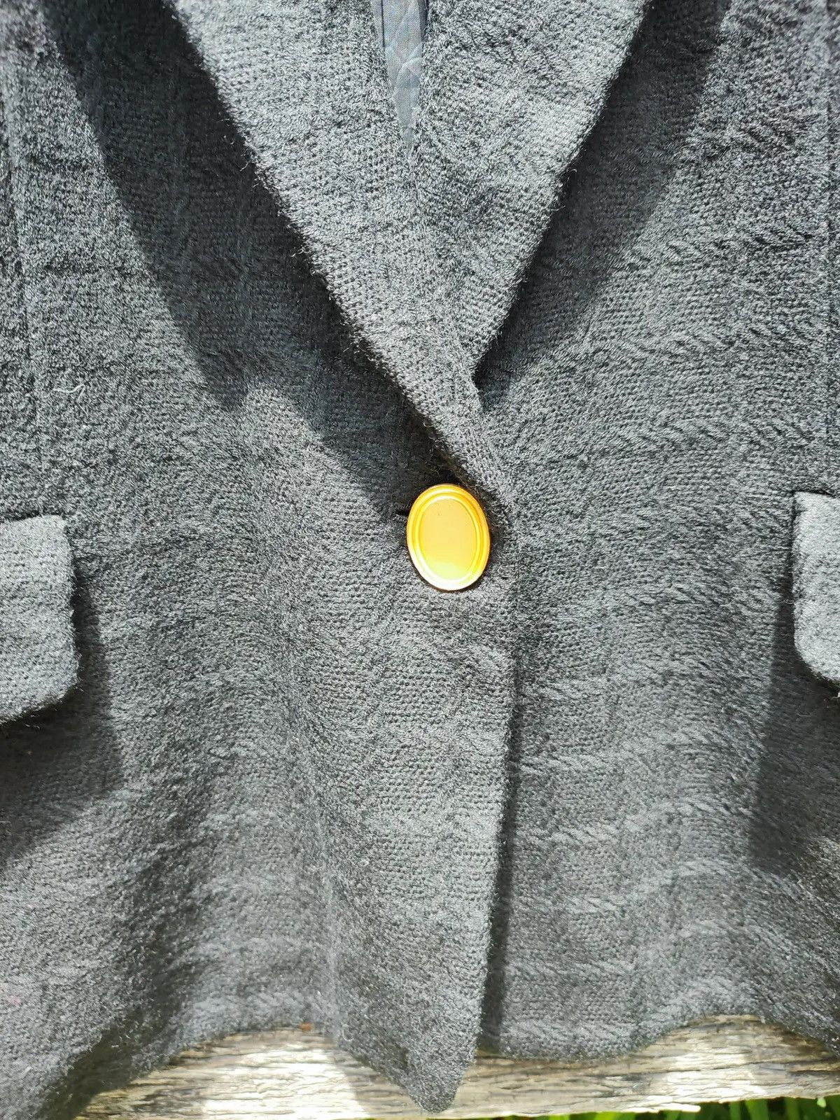 Christian Dior Monsieur Christian Dior Black Textured Wool Blazer – Classic Tailored Size M / US 6-8 / IT 42-44 - 9 Thumbnail