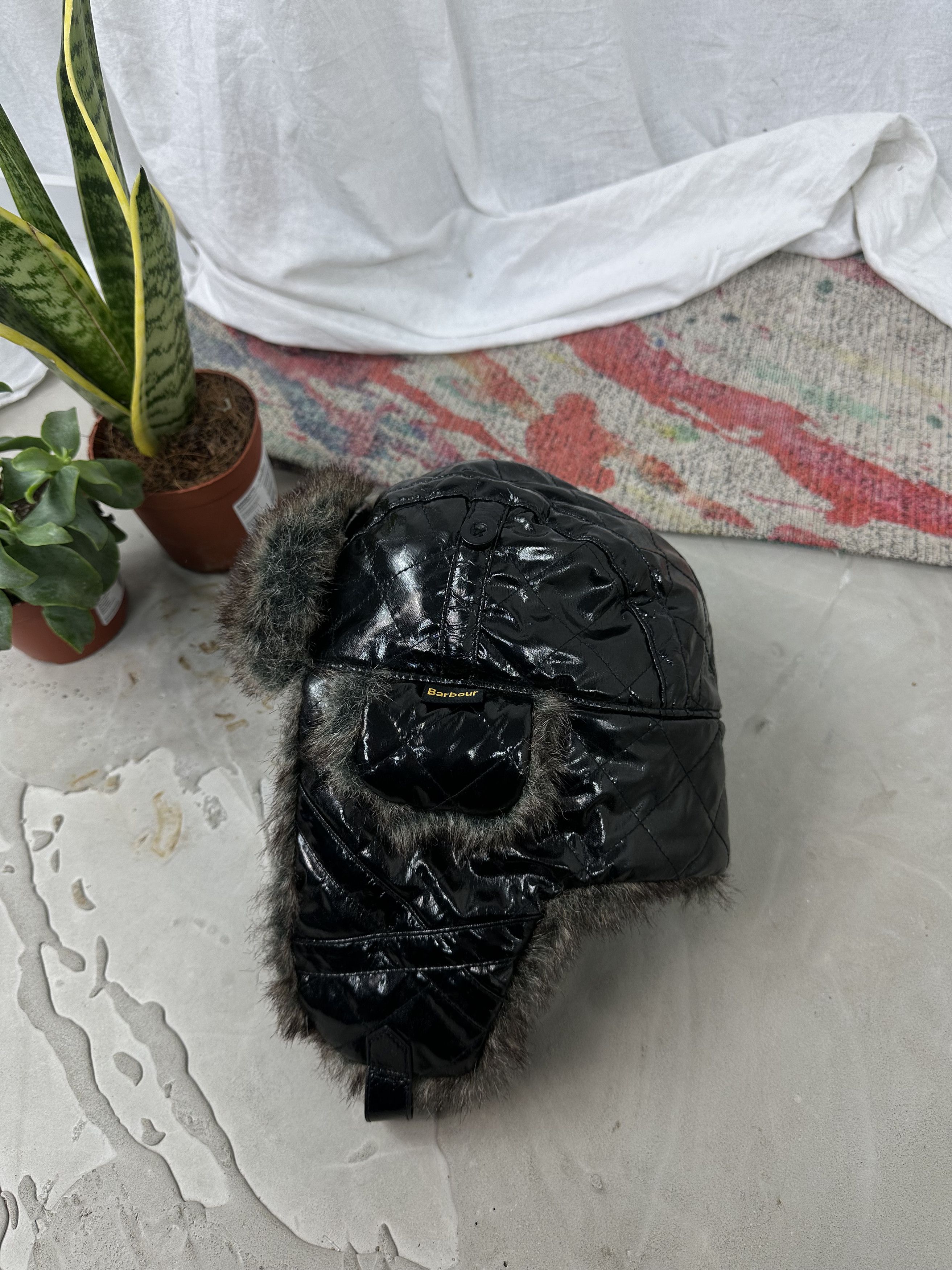 Barbour vintage Ushanka trapper checker hat opium avantgarde