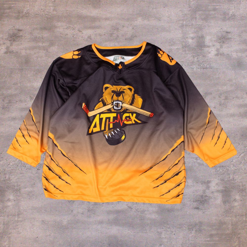 Vintage Attack Apparel Bear All Over Print Oversize Hockey Jersey Size US XXL / EU 58 / 5 - 2 Thumbnail