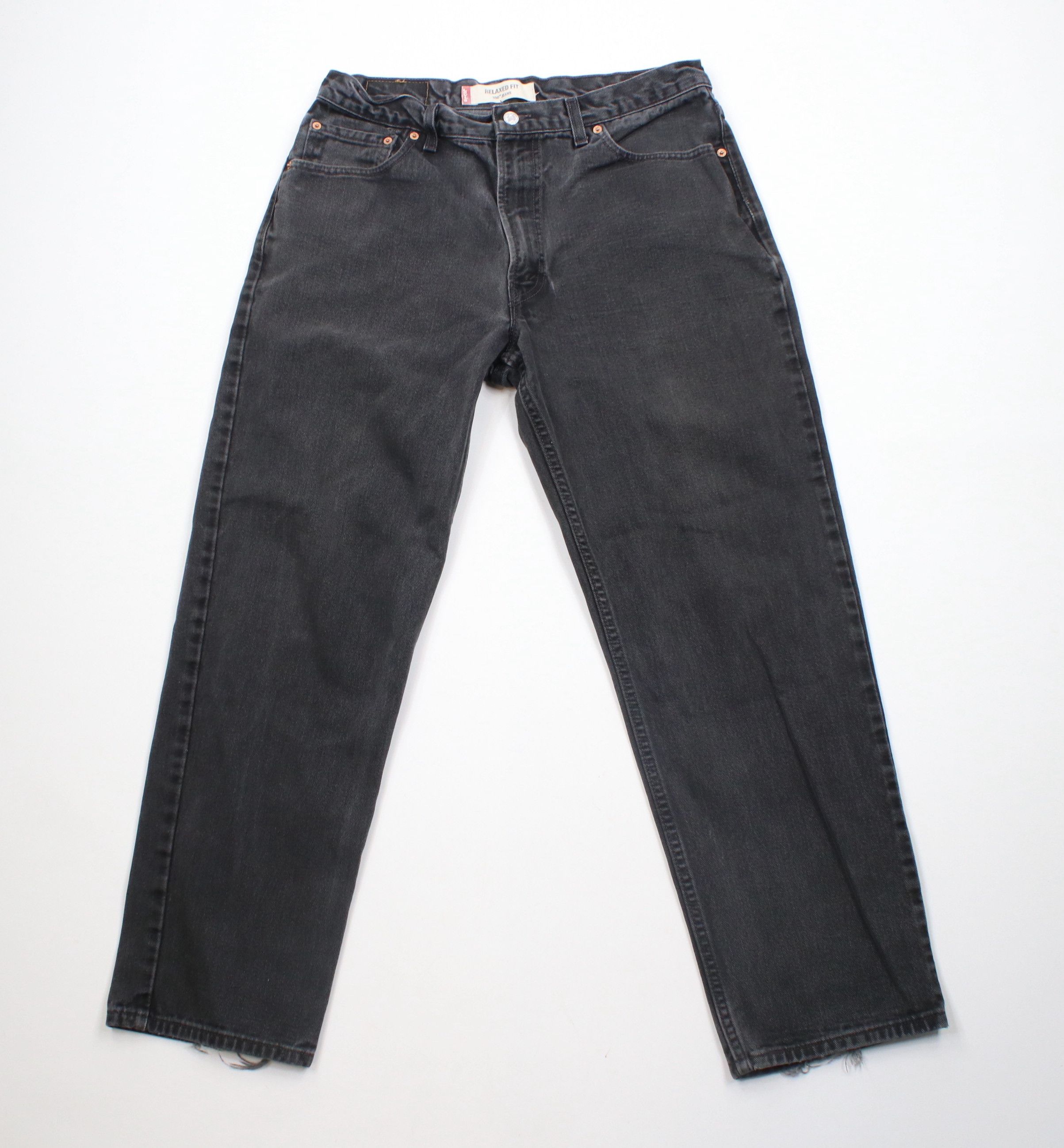 Levi's Vintage Y2K 2003 Levis 550 Relaxed Fit Denim Jeans Black USA Size US 34 / EU 50 - 1 Thumbnail