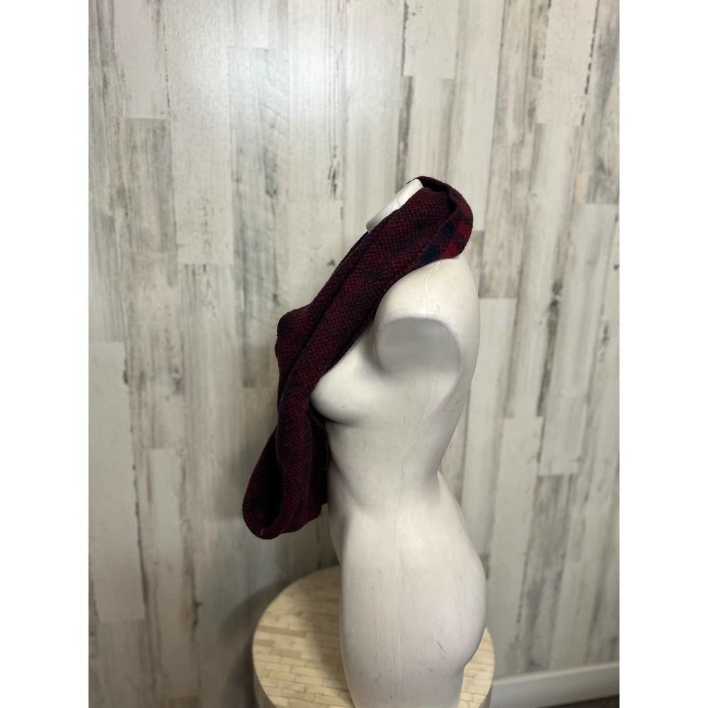 Other Charlotte Russe Burgundy Navy Checkered Infinity Scarf – Coz Size ONE SIZE - 3 Thumbnail