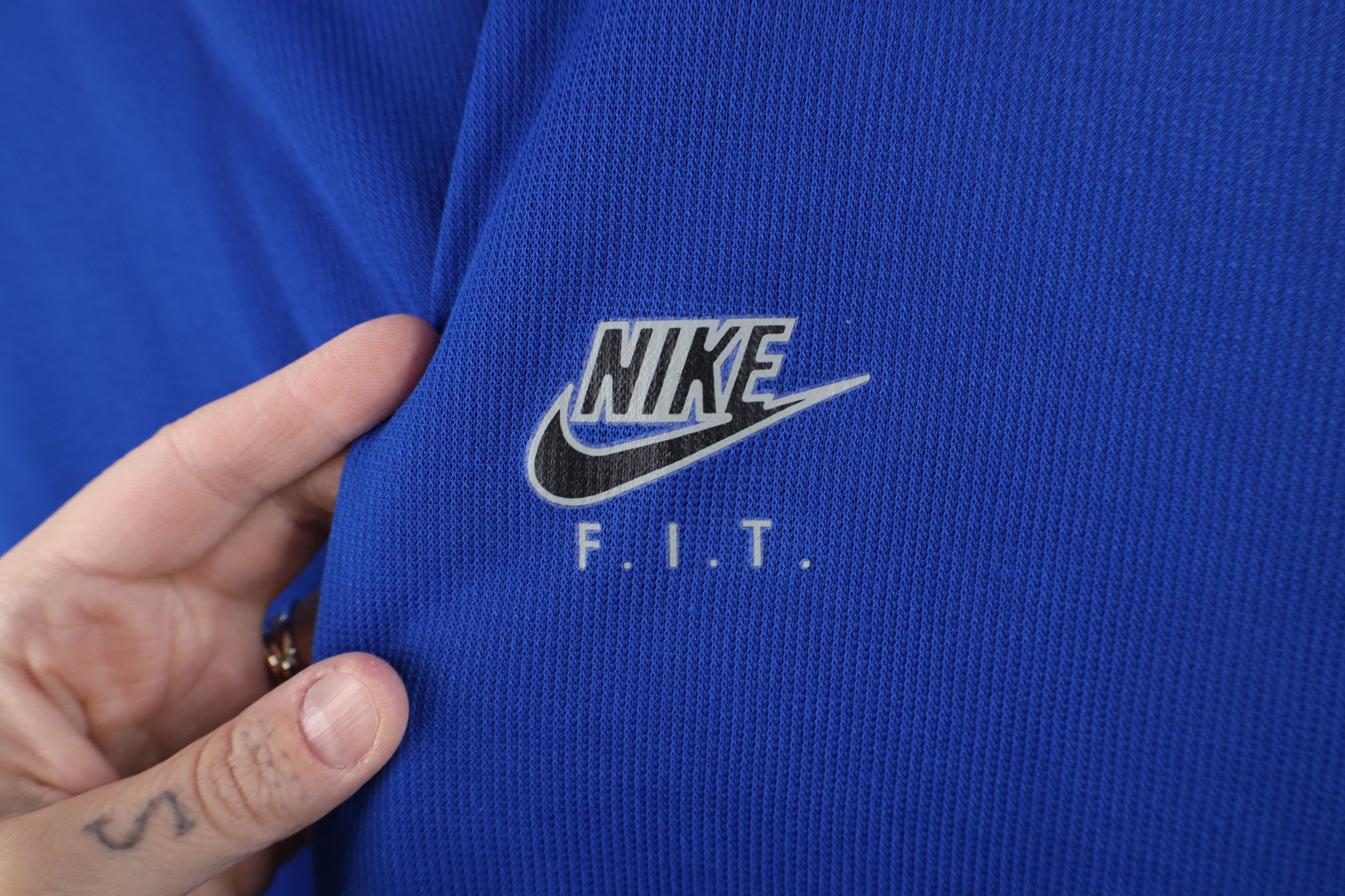 Nike Vintage 90s Nike FIT Scott Knit T-Shirt Royal Blue USA Size US M / EU 48-50 / 2 - 4 Thumbnail