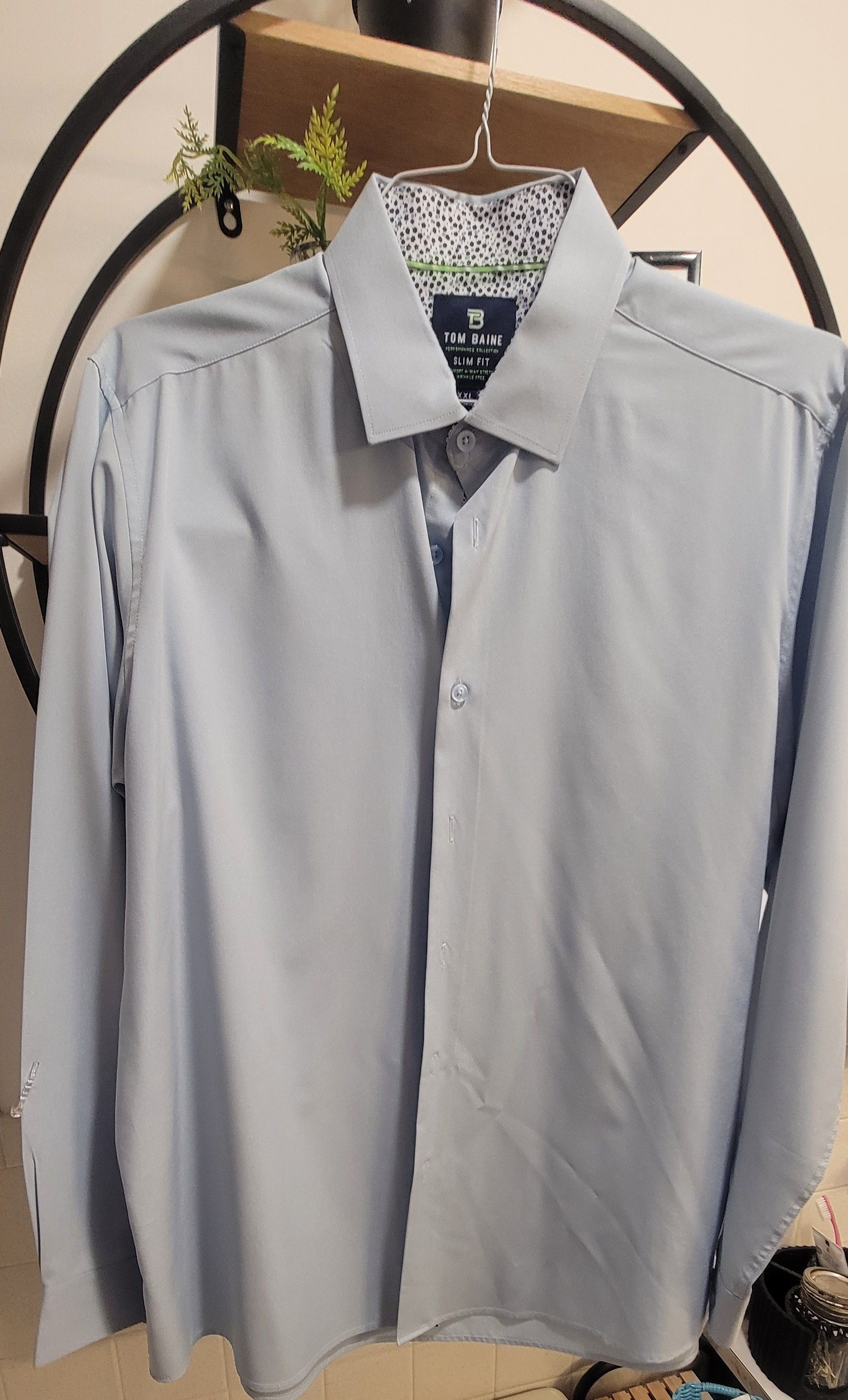 Other Tom Baine Slim Fit Light Blue Performance Dress Shirt Size US XXL / EU 58 / 5 - 1 Preview