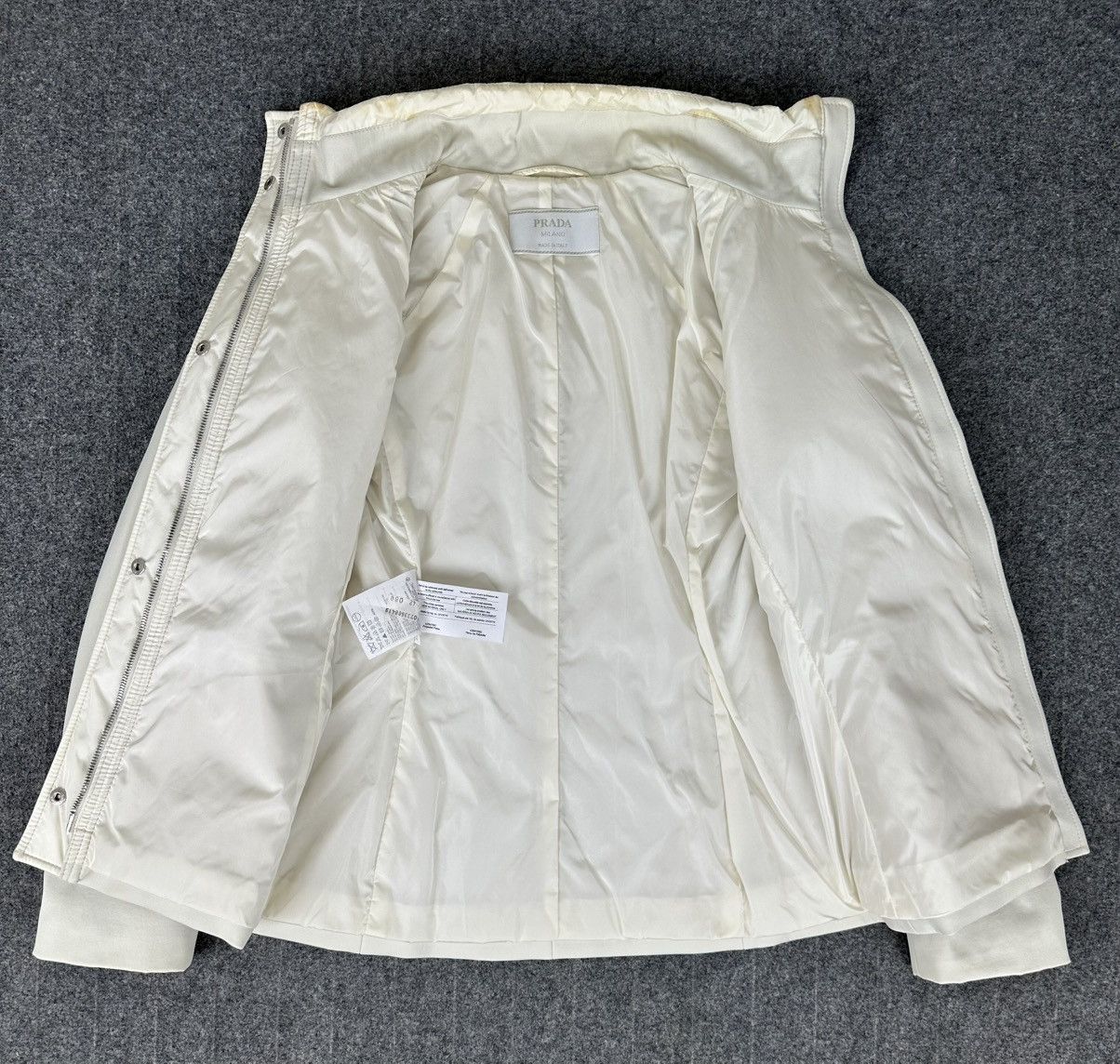 Prada Prada - S/S1999 Zip-Up Soft Shell Rider Jacket - Ivory White Size M / US 6-8 / IT 42-44 - 12 Thumbnail