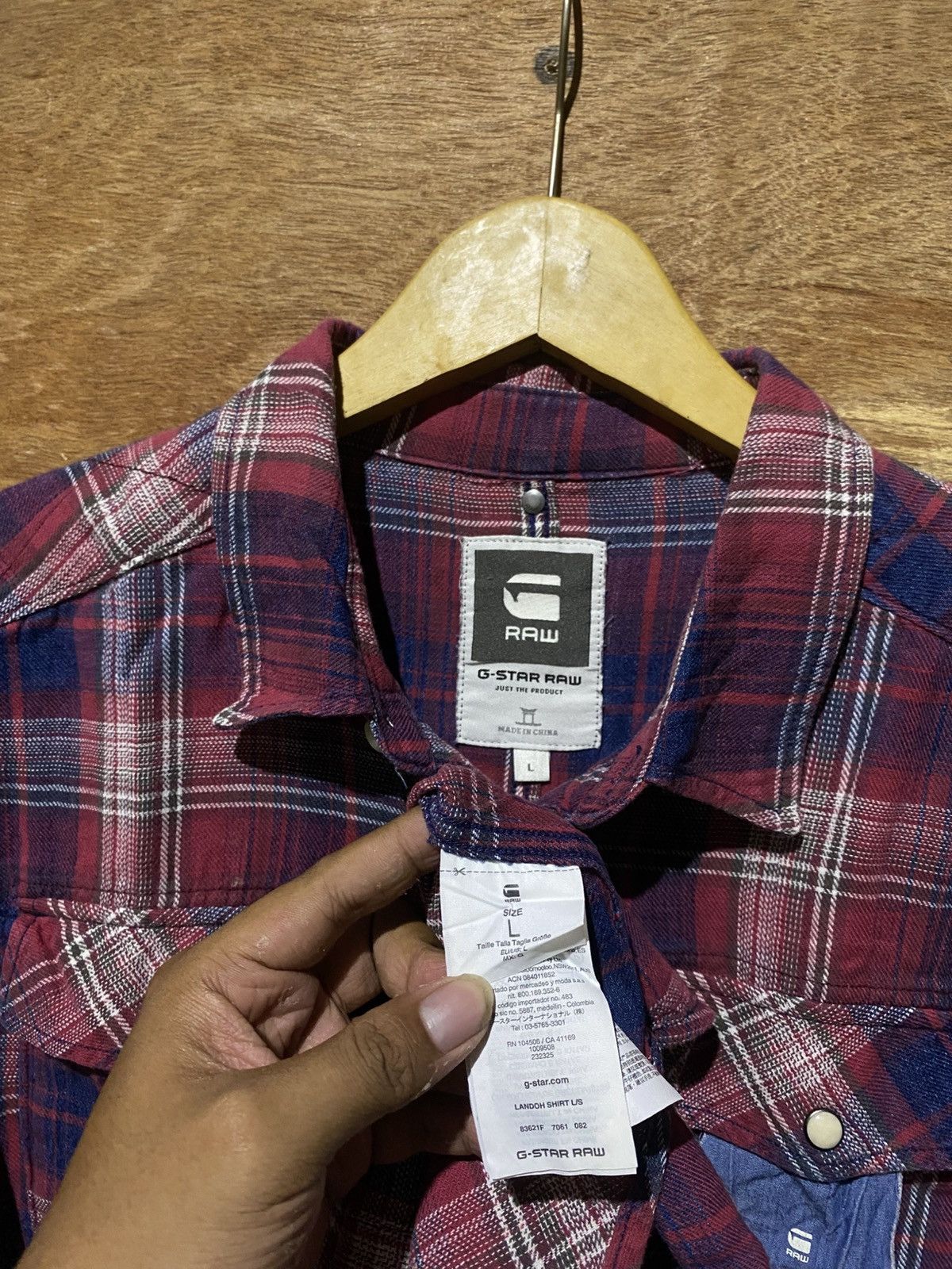 G-Star G star raw stone button plaid flannelshirt Size US L / EU 52-54 / 3 - 5 Thumbnail