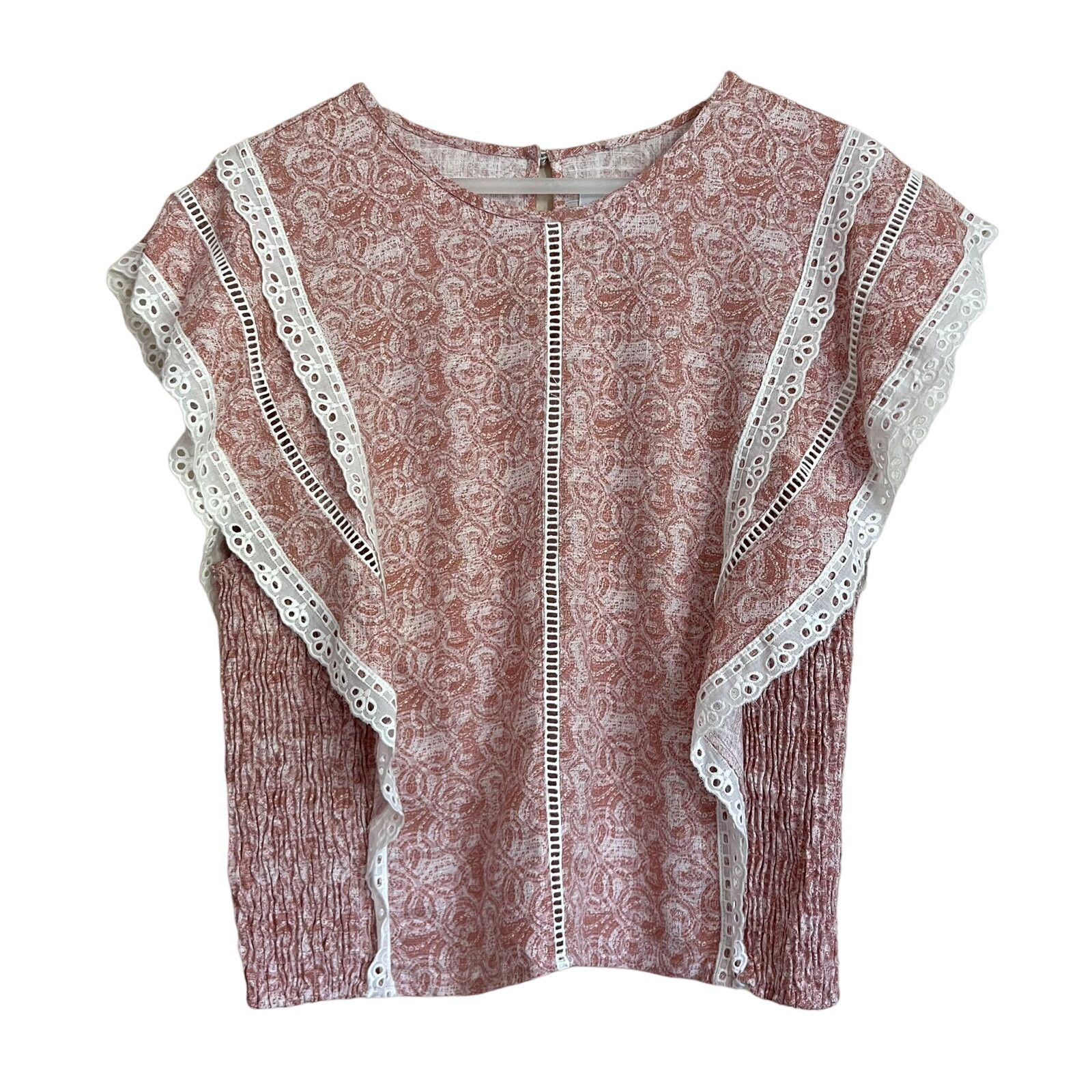 MISA Los Angeles MISA Los Angeles Boho Nilu Blouse - Washed Tile Pink Size XL Size XL / US 12-14 / IT 48-50 - 4 Thumbnail