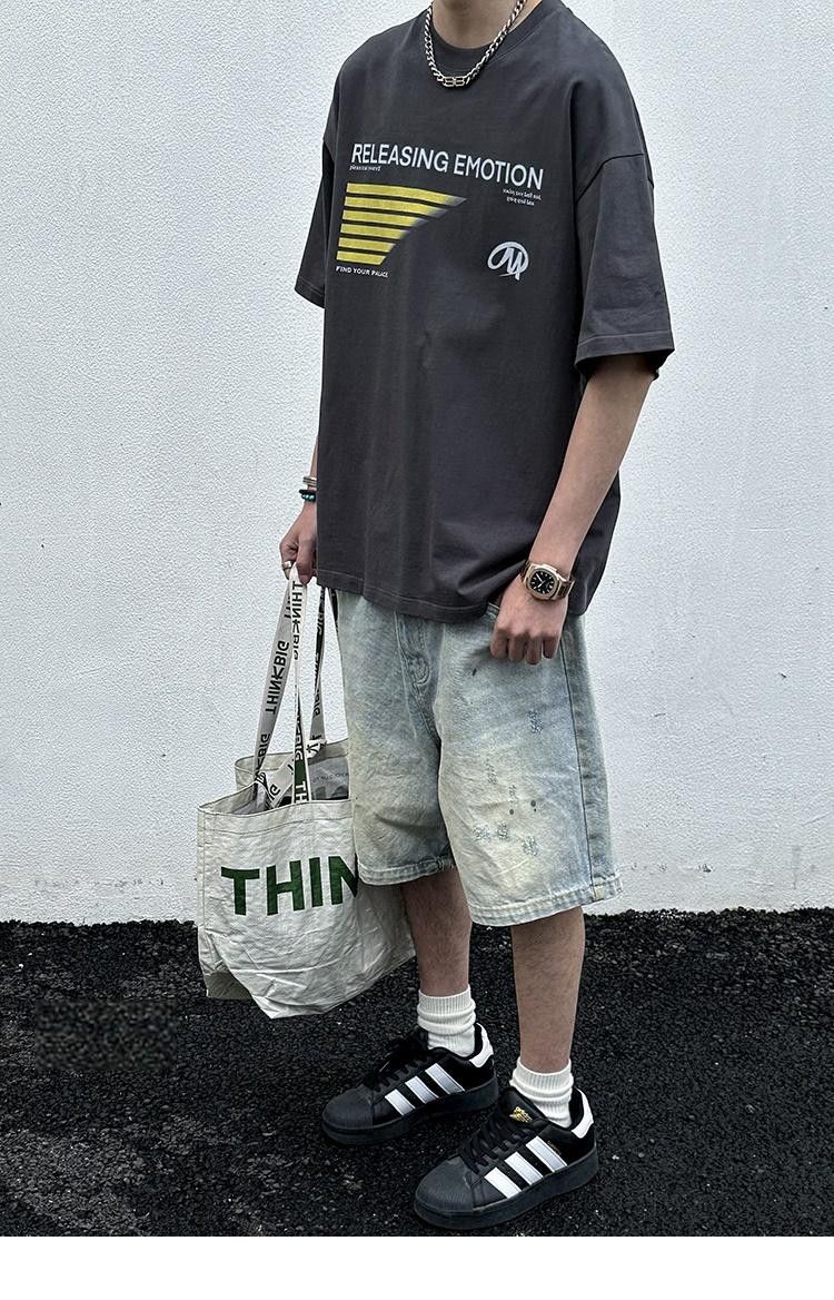 Japanese Brand × Vintage Cargo Denim Short Size US 35 - 5 Thumbnail