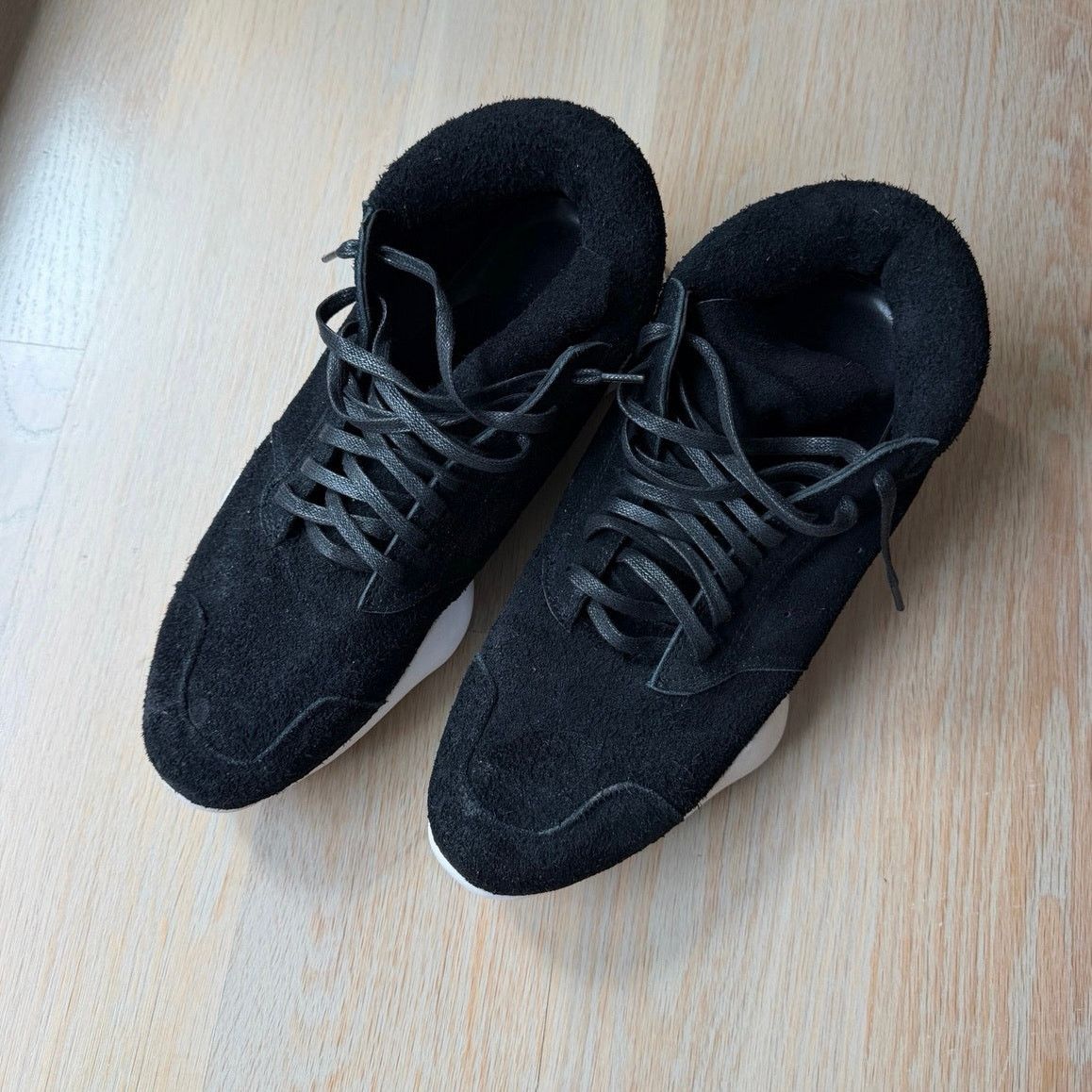 Rick Owens Rick Owens x adidas Black High Top Sneakers Approx US 11 Size US 11 / EU 44 - 1 Thumbnail