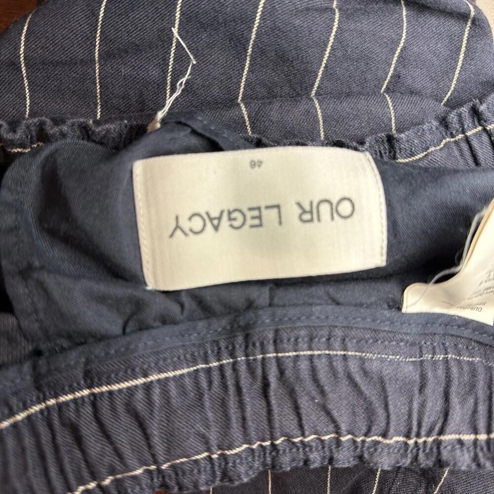 Our Legacy Our Legacy Men’s Pinstripe Shorts – Navy/White – Size 46 Size US 44 / EU 60 - 8 Thumbnail
