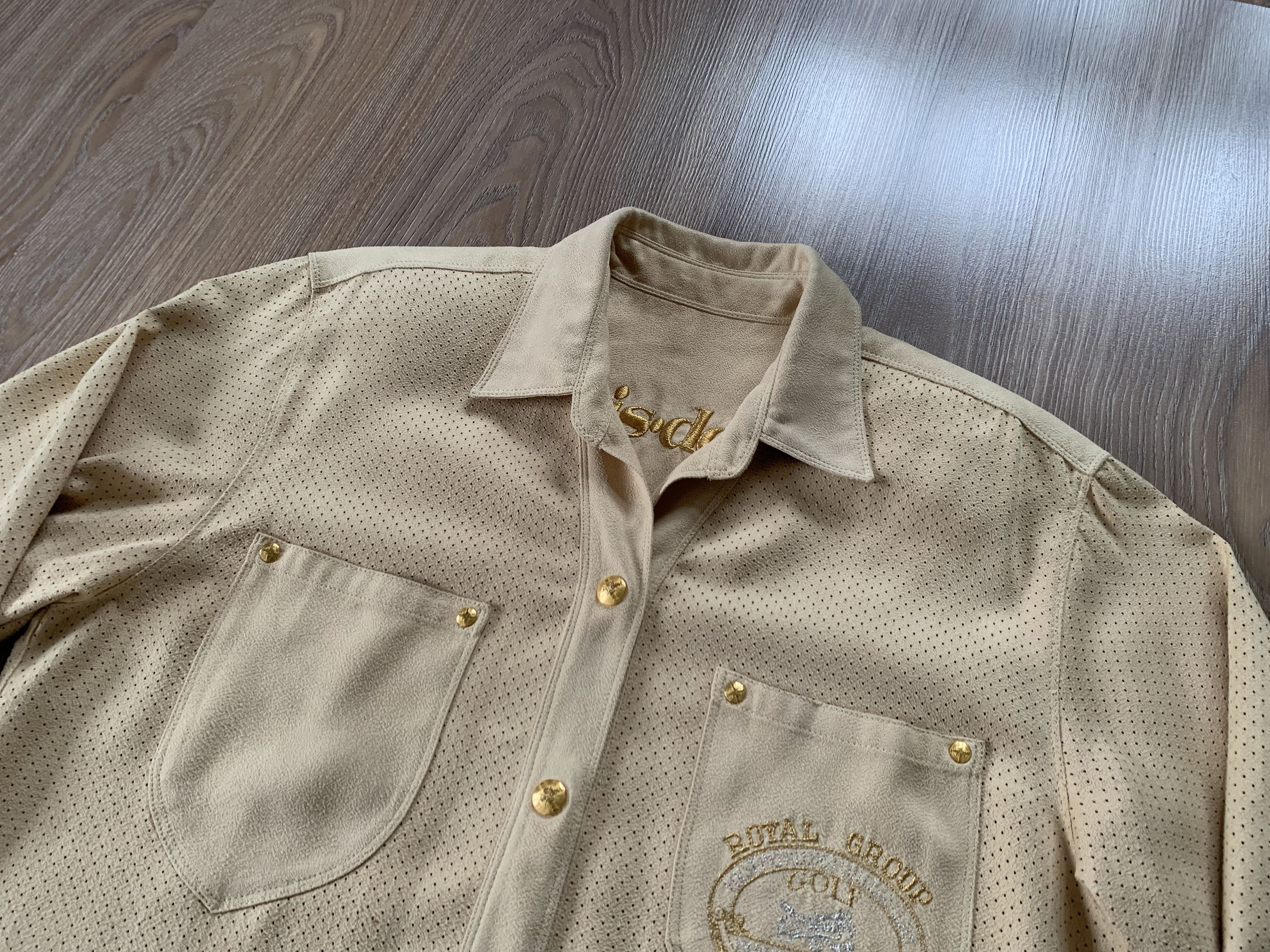 Designer × Vintage Vintage Perforated Golf Shirt Cris Devi Size US L / EU 52-54 / 3 - 4 Thumbnail