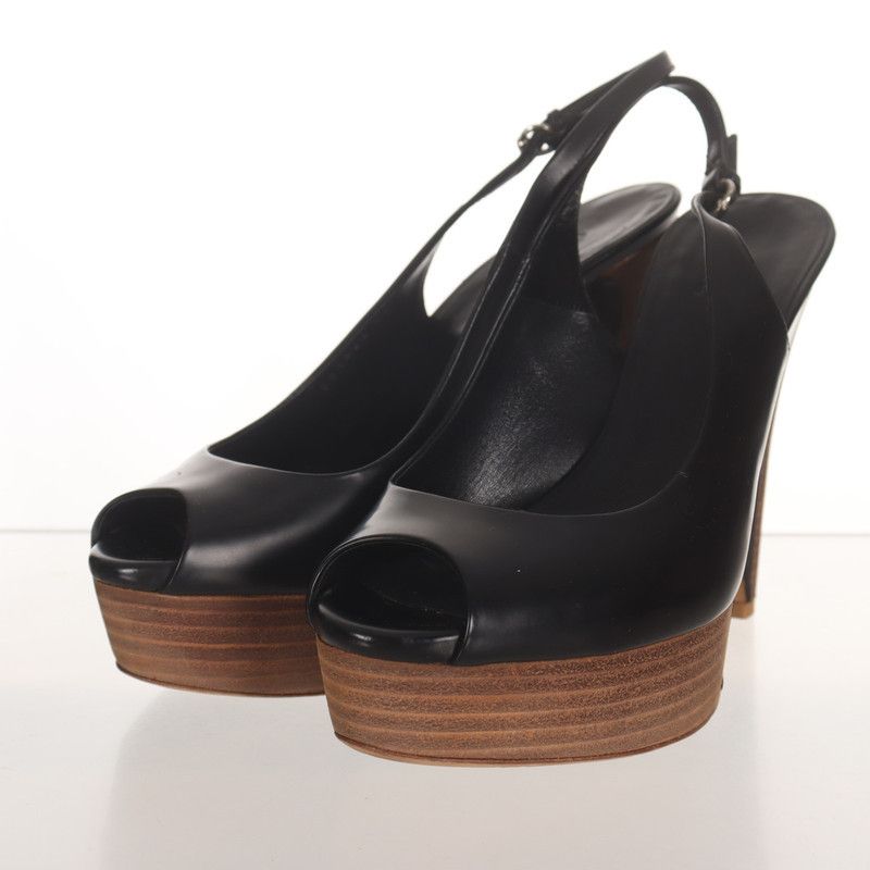 Gucci Gucci Black High Heels with Chunky Heel Size US 6.5 / EU 39-40 - 1 Thumbnail