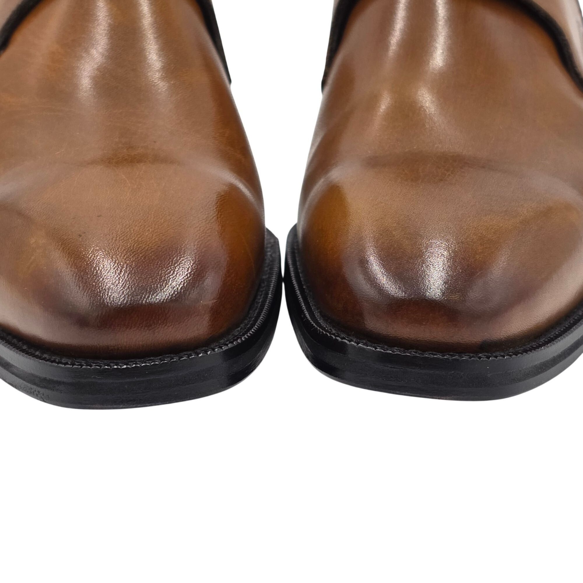 Other NEW Duca Italy Mens size 9 Burnished Brown Leather Plain-toe Size US 9 / EU 42 - 10 Thumbnail