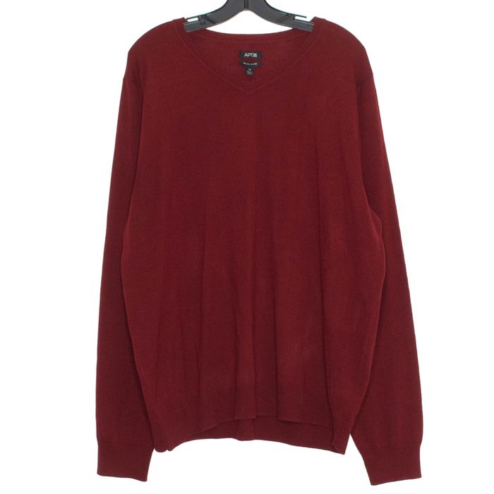 Apt. 9 NWT Apt 9 Sweater Merino Wool Blend Long Sleeve Red XXL GL Grailed