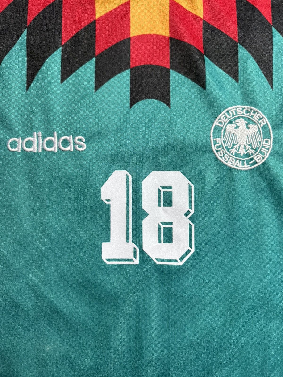 Adidas Germany 1994 Away Jersey “KLINSMANN 18” Size US L / EU 52-54 / 3 - 3 Thumbnail
