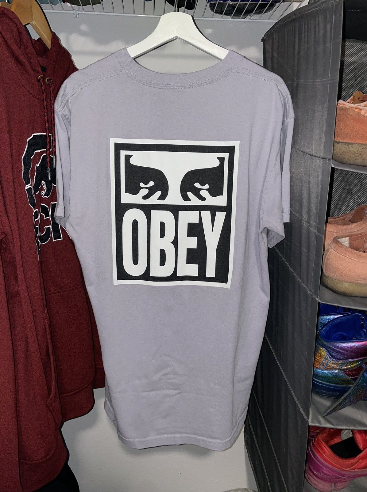 Obey × Shepard Fairey OBEY EYES ICON II grey T-SHIRT Size US L / EU 52-54 / 3 - 1 Thumbnail