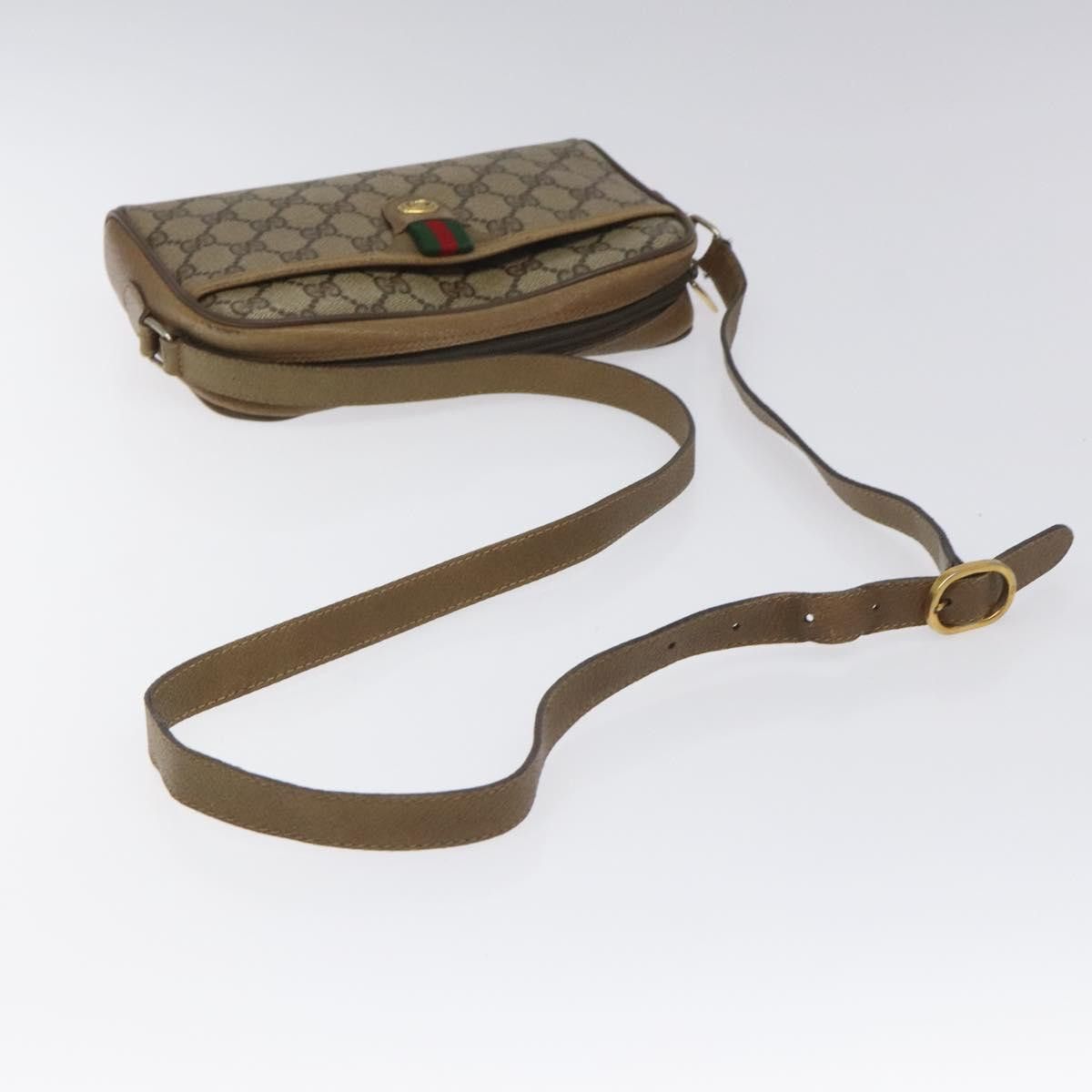 Gucci GUCCI GG Supreme Web Sherry Line Shoulder Bag Pvc Beige 116 Size ONE SIZE - 7 Thumbnail