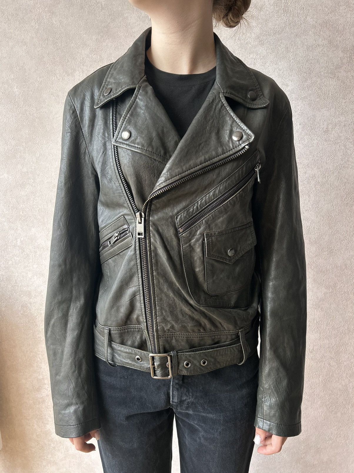 Diesel Vintage Diesel Avantgarde Leather Biker Jacket Size S / US 4 / IT 40 - 2 Thumbnail