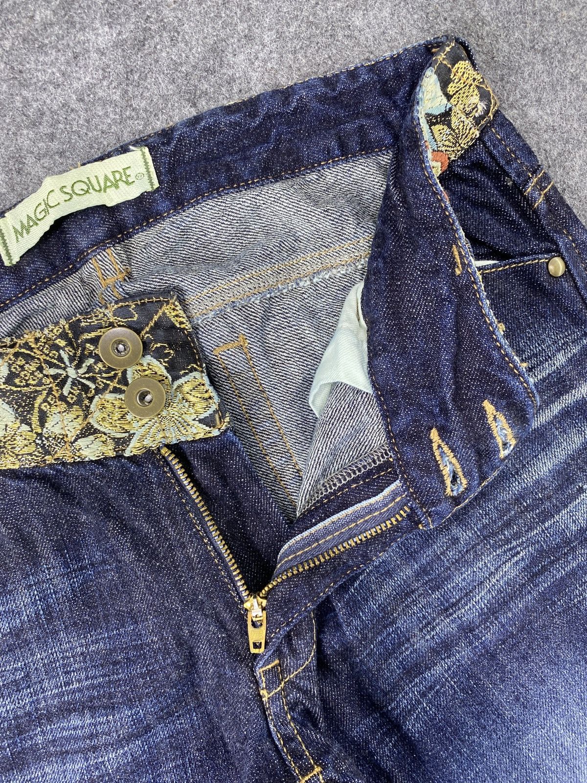 Japanese Brand × Jean Magic Square Bootcut Blue Wash Jeans - J1090 Size 28" / US 6 / IT 42 - 7 Thumbnail