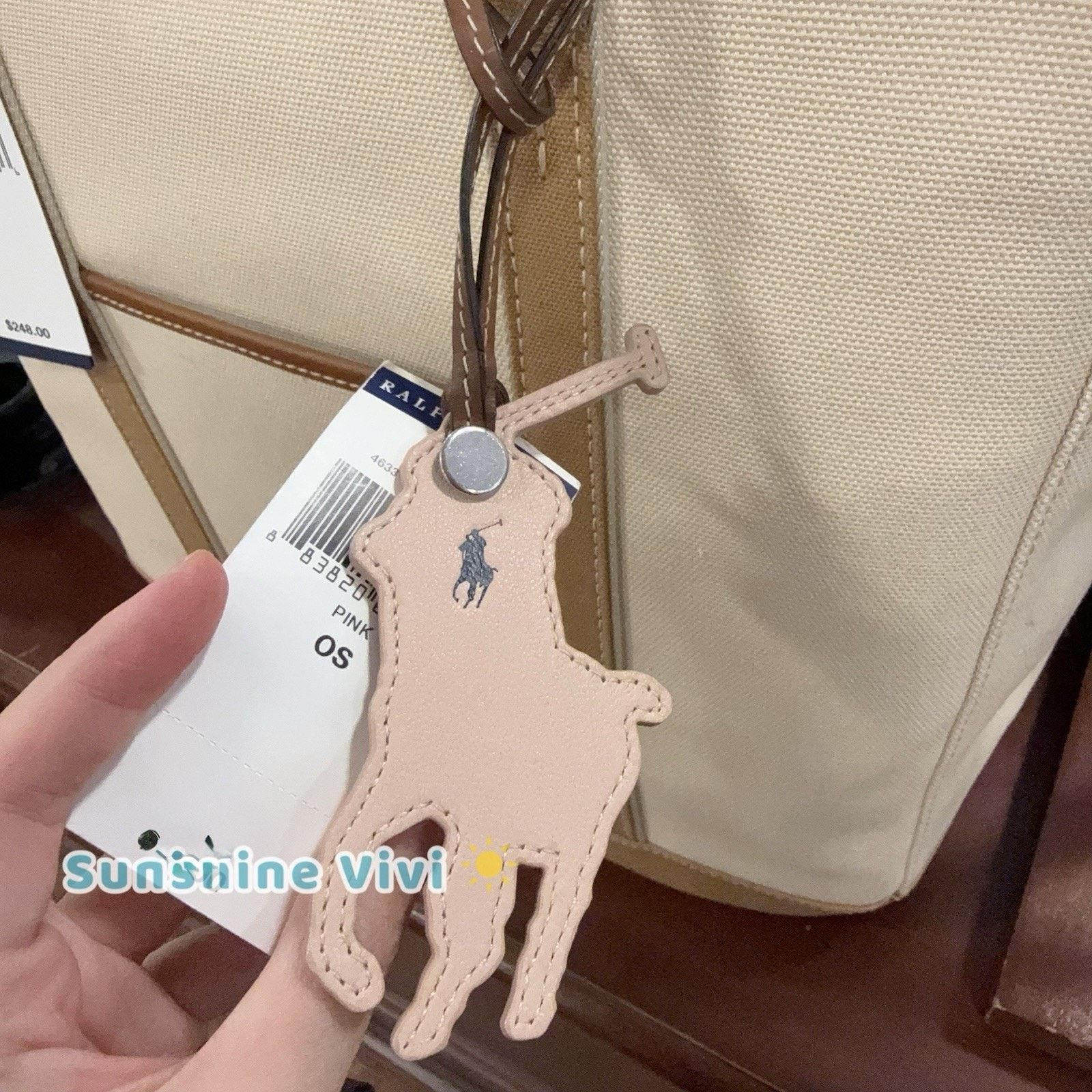 Ralph Lauren NWT RALPH LAUREN Leather Charm Bag Charm Medium Ballet Pink Size ONE SIZE - 4 Thumbnail