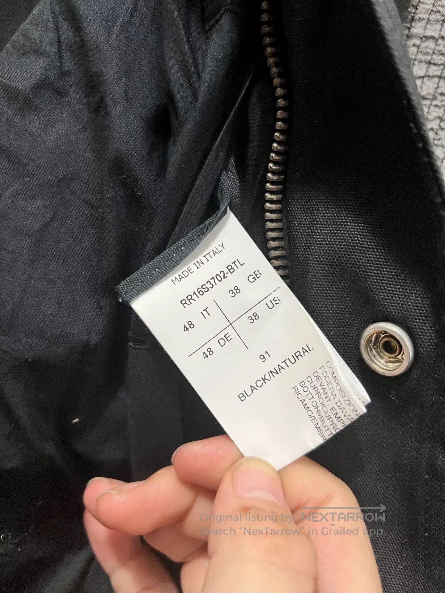 Rick Owens Rick Owens Black and White Windbreaker Coat. Size US M / EU 48-50 / 2 - 9 Thumbnail