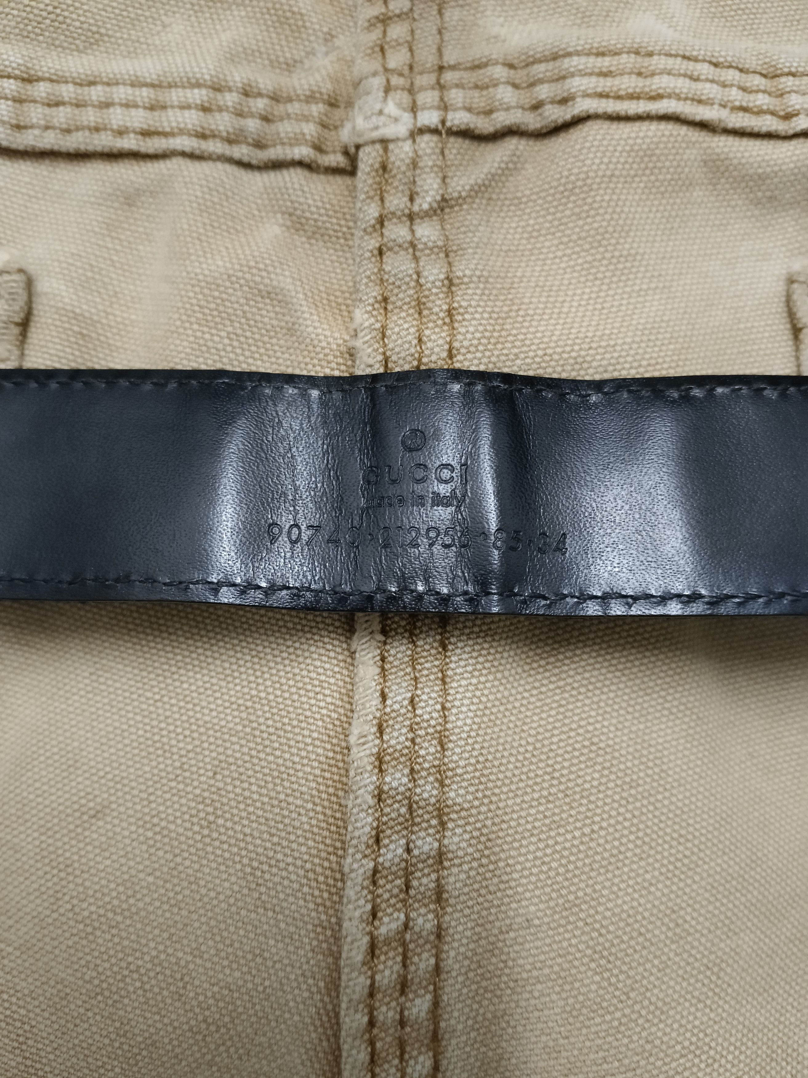 Gucci Gucci Archive Silver Plaque Buckle Belt Size ONE SIZE - 7 Thumbnail