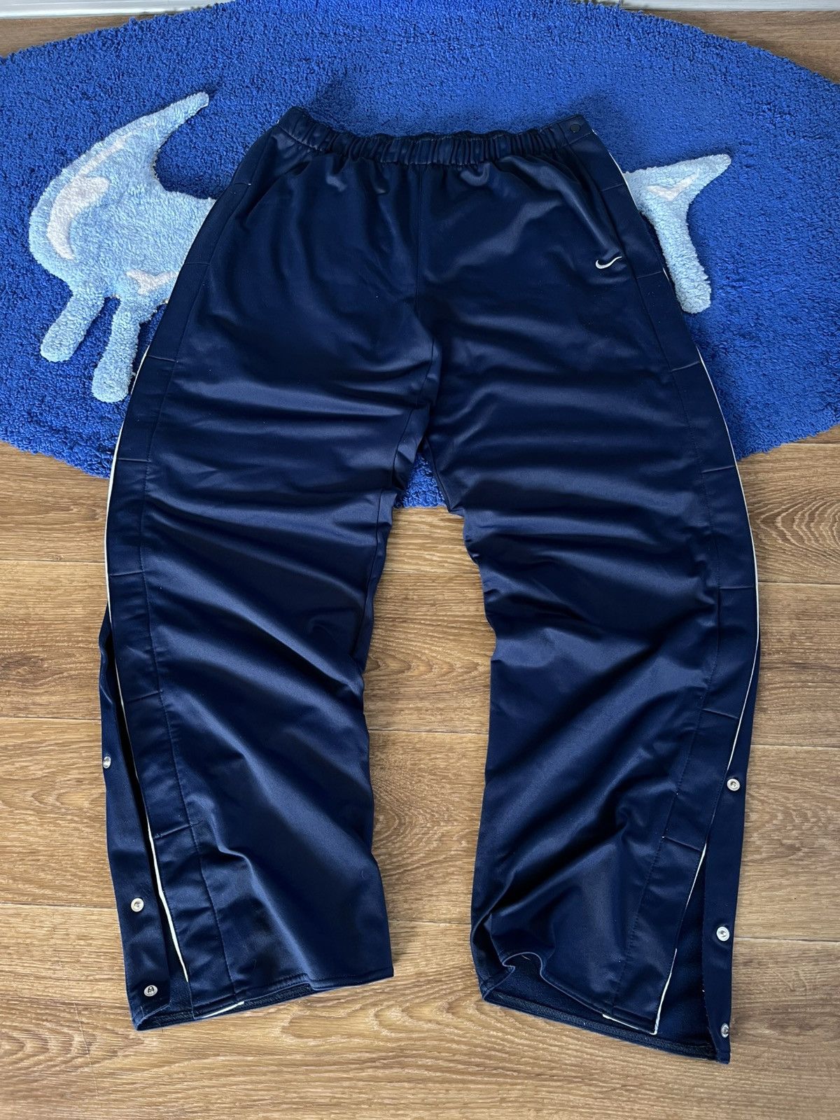 Nike Vintage Nike Track Pants Ankle Zip Mini Swoosh Drawstring Size US 36 / EU 52 - 3 Thumbnail