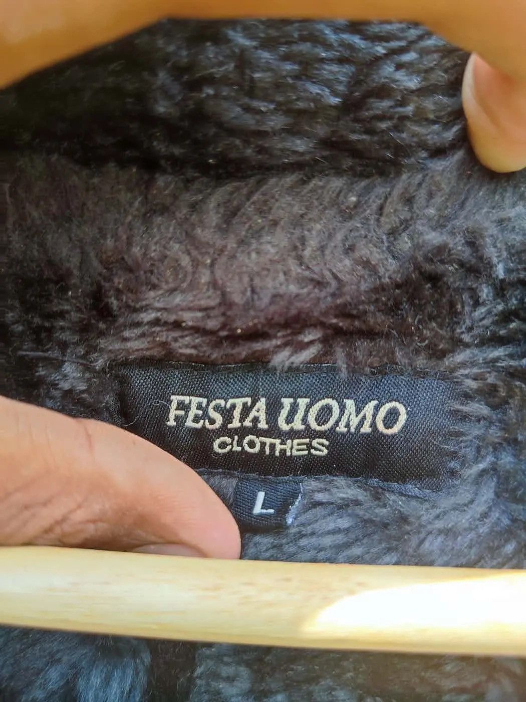 Vintage Vintage Festa Uomo Faux Shearling Leather Jacket Size US L / EU 52-54 / 3 - 5 Thumbnail