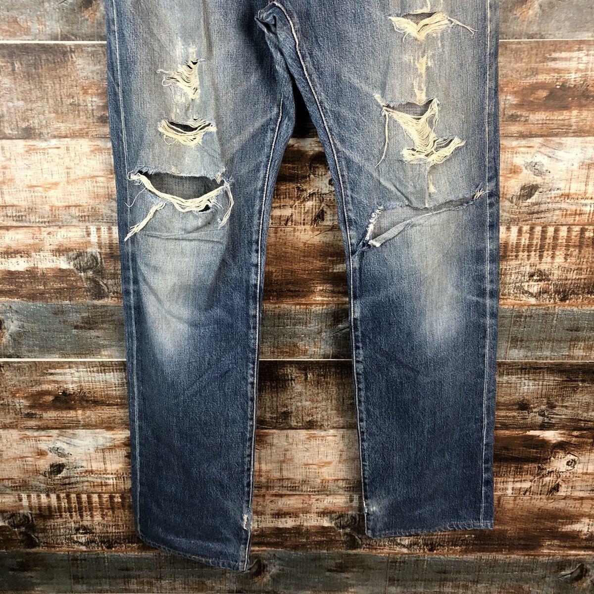 Johnbull DLL John Bull Blue Distressed ripped denim Pants #C137 Size US 31 - 6 Thumbnail