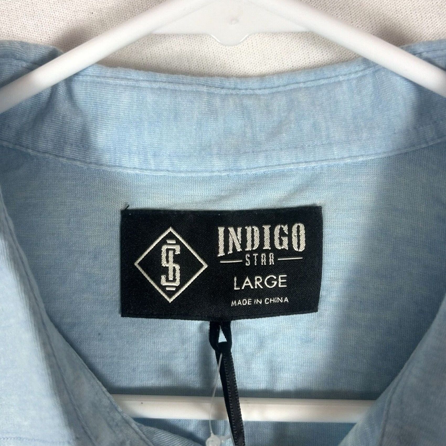 Vintage VINTAGE Indigo Star Shirt Men L Long Sleeve Button-Down Knit Burnout Solid Gray Star Theme Size US L / EU 52-54 / 3 - 5 Thumbnail