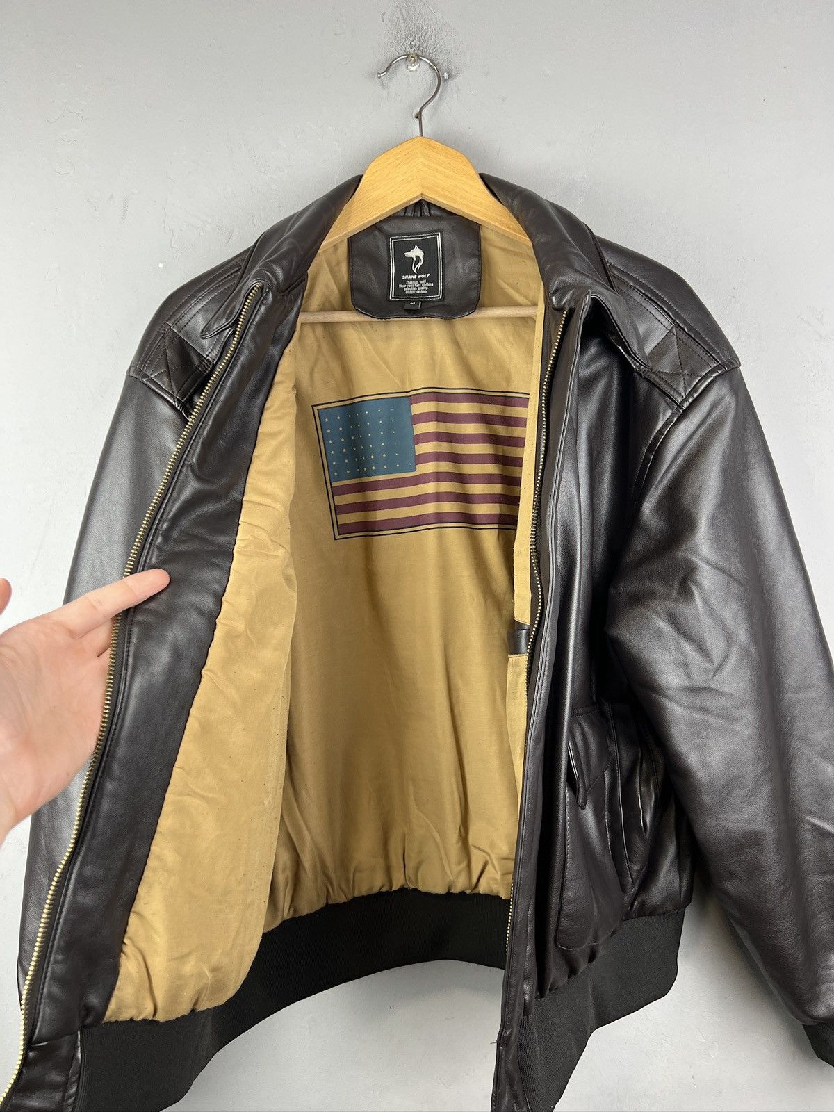 Vintage Vintage Shake Wolf Rare Leather Jacket Faux leather Y2K Size US M / EU 48-50 / 2 - 2 Thumbnail