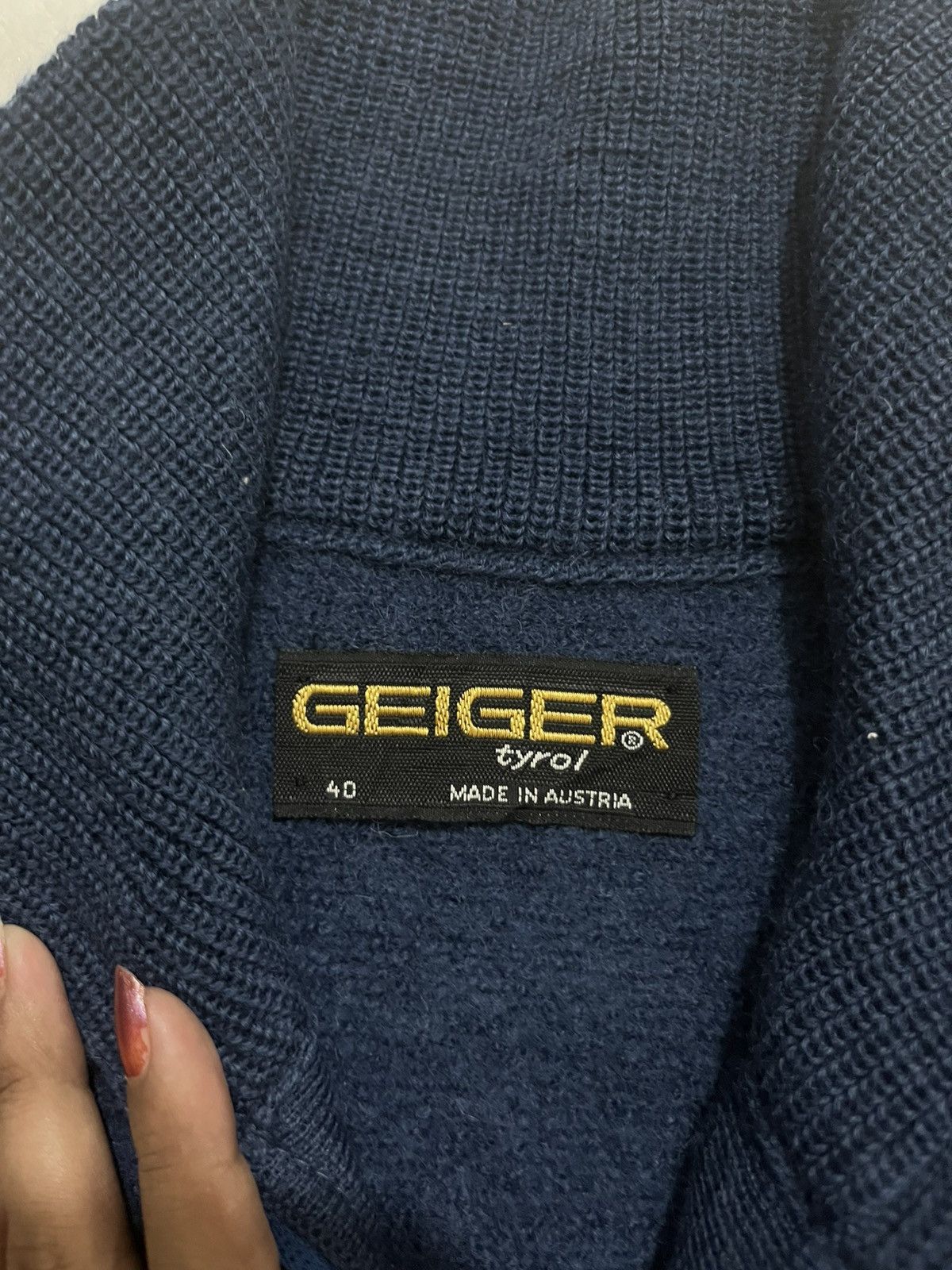 Other Geiger Austria Pure New Wool Fair Isle Knit Zipper Cardigan Size XS / US 0-2 / IT 36-38 - 4 Thumbnail