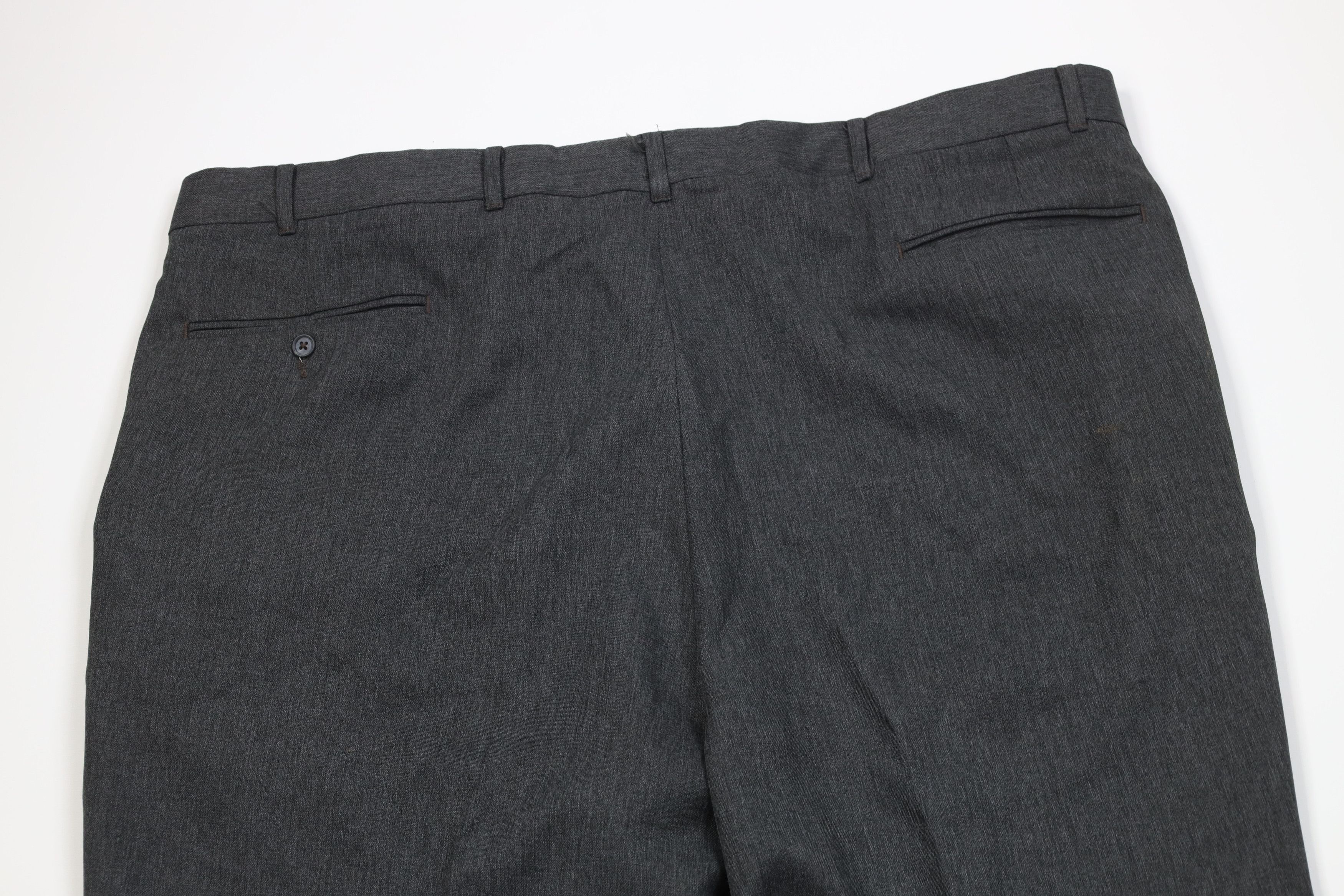 Vintage Vintage 70s Streetwear Knit Flared Wide Leg Chino Pants Gray Size US 44 / EU 60 - 9 Thumbnail