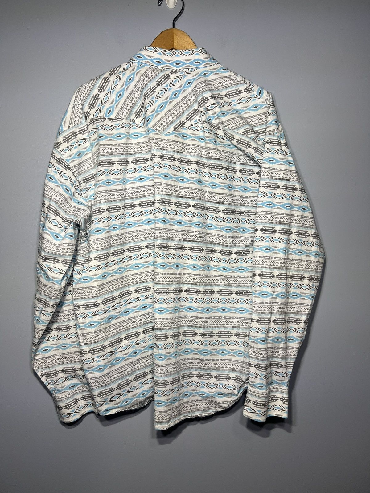 Panhandle Slim Panhandle Cowboy Western Shirt XL Pearl Snap Aztec Turquoise Size US XL / EU 56 / 4 - 4 Thumbnail